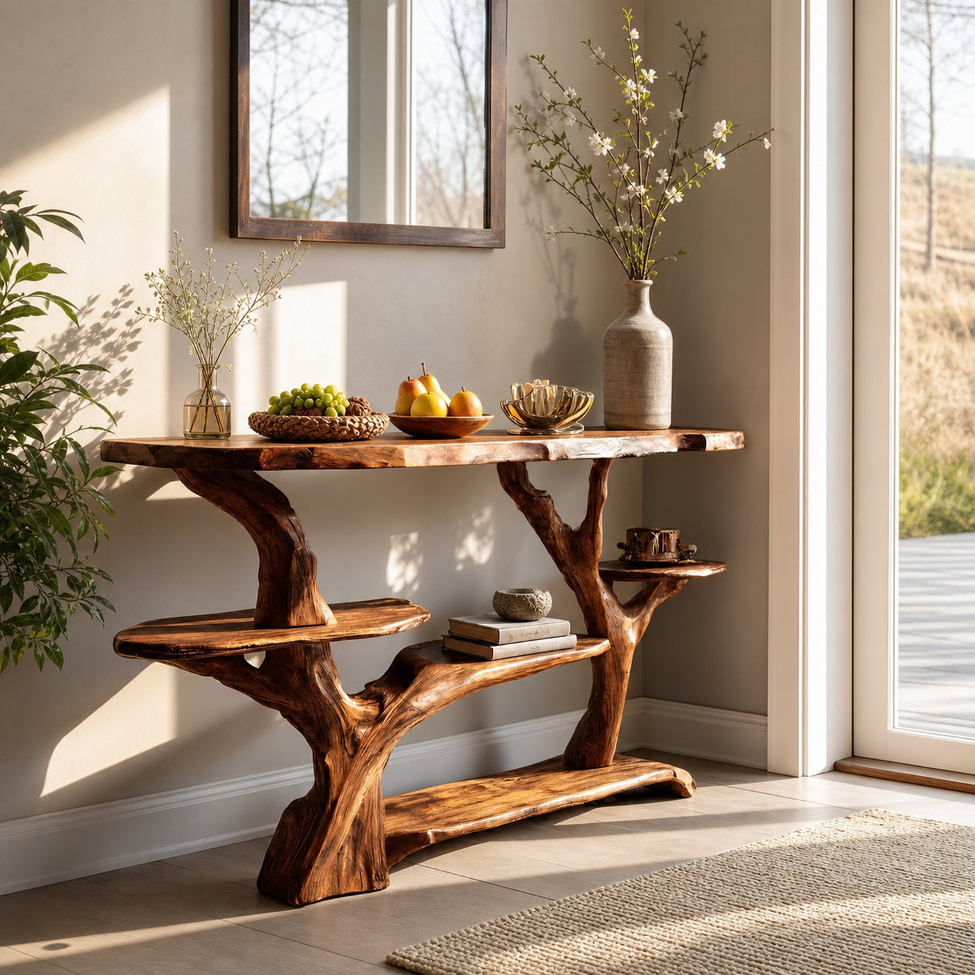 Mid Century Solid Wood Console Table For Stylish Entryway Design - product view 3