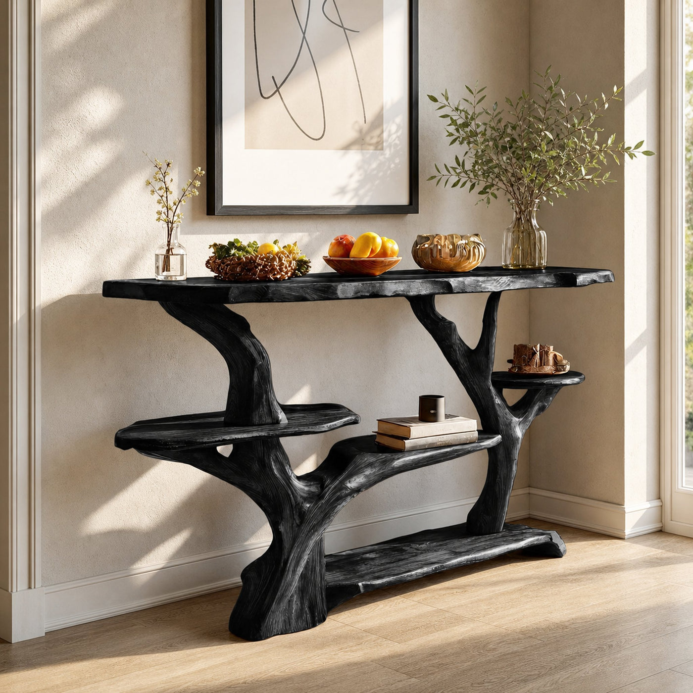 Mid Century Solid Wood Console Table For Stylish Entryway Design - product view 4