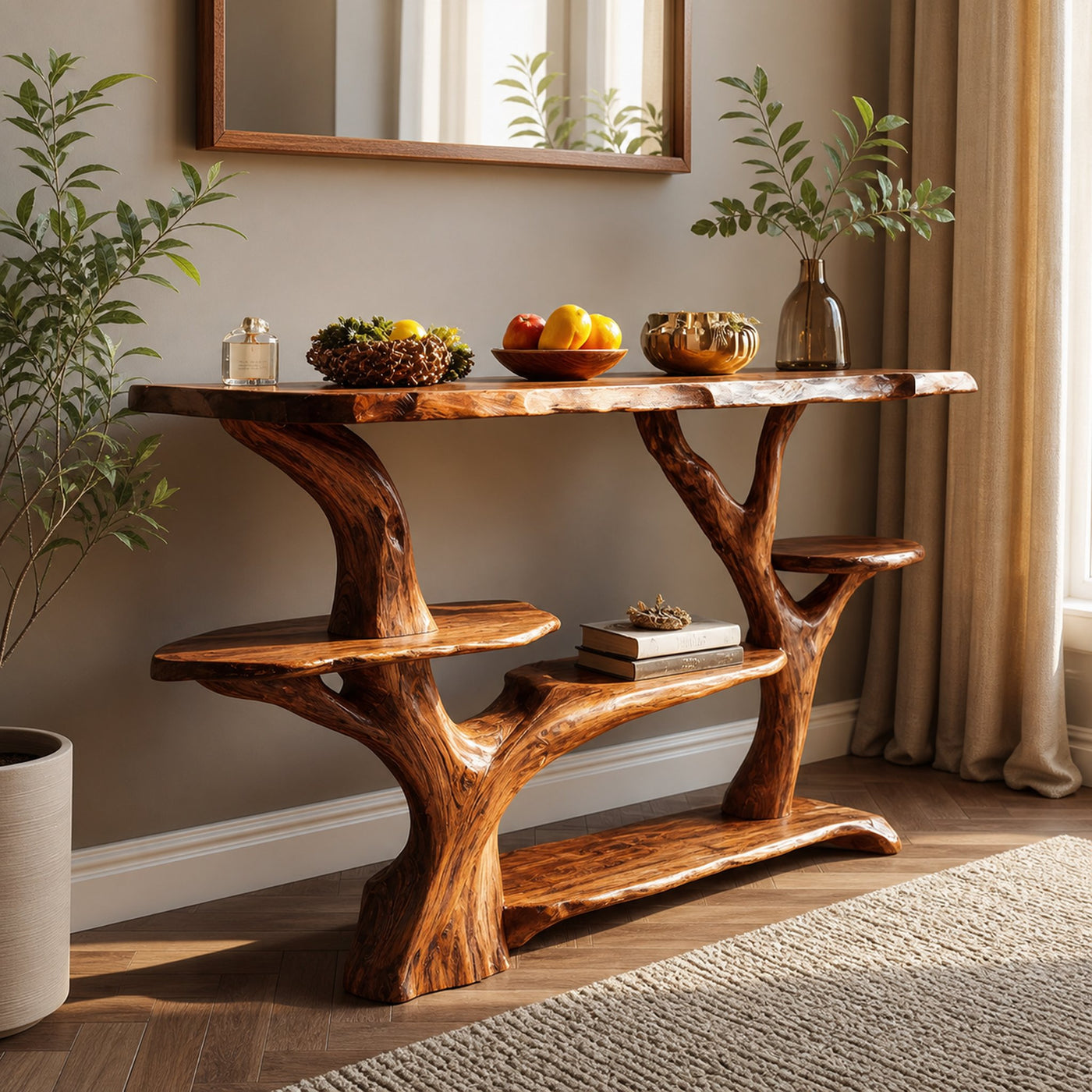 Mid Century Solid Wood Console Table For Stylish Entryway Design - product view 6