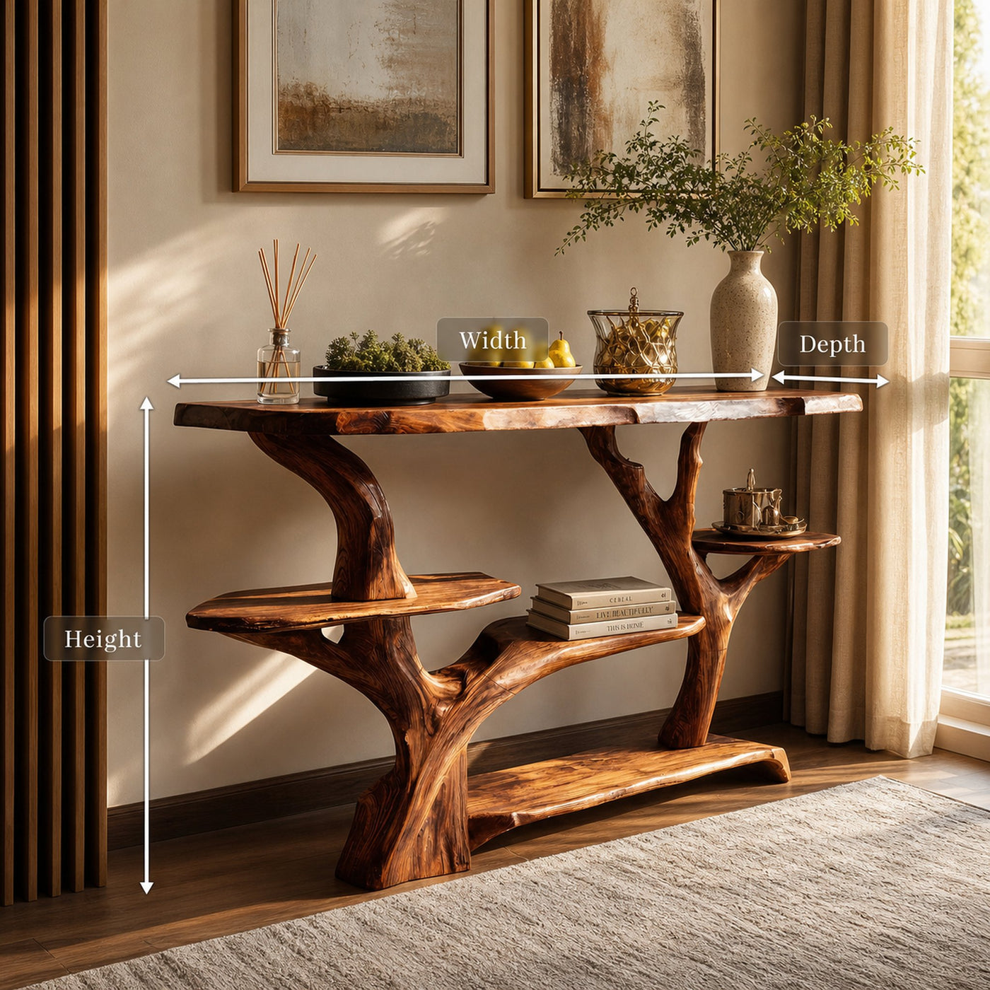 Mid Century Solid Wood Console Table For Stylish Entryway Design - product view 8