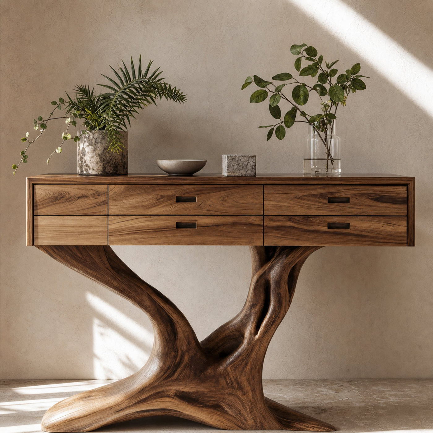 Mid Century Solid Wood Dressing Table For Bedroom Minimalist Style - product view 4