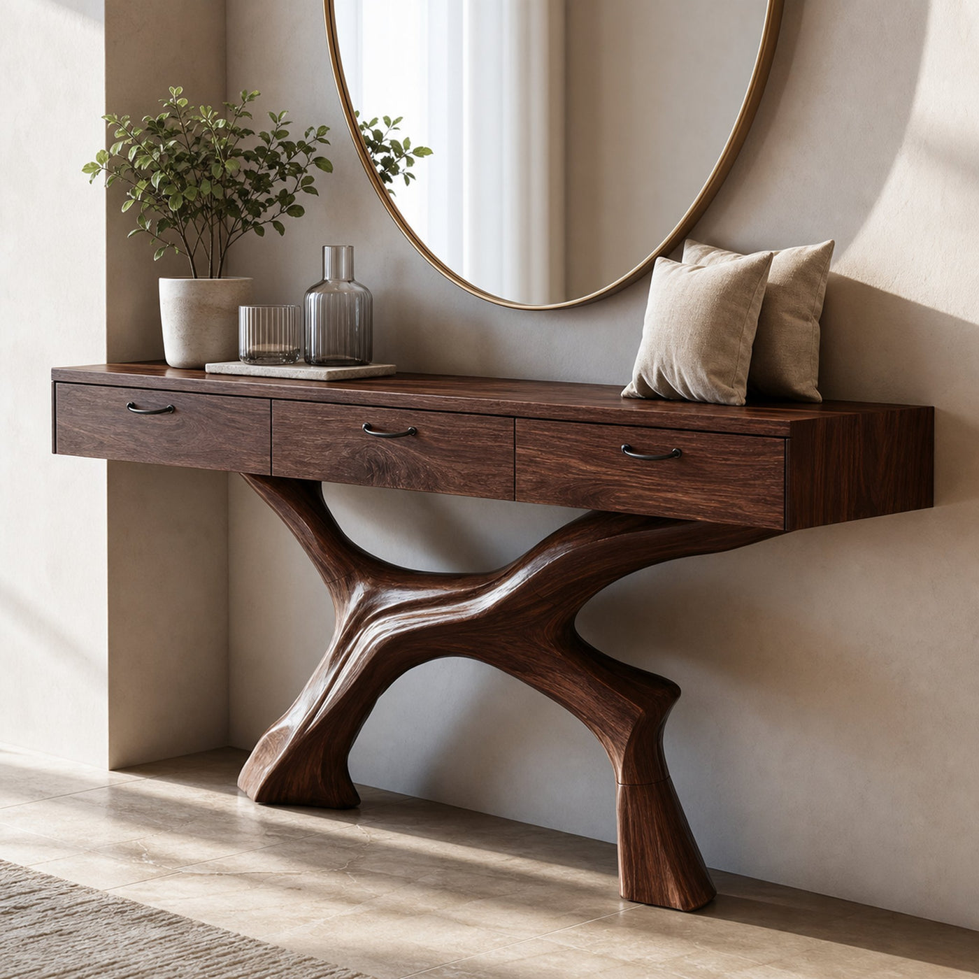 Mid Century Solid Wood Dressing Table For Modern Bedroom - product view 7