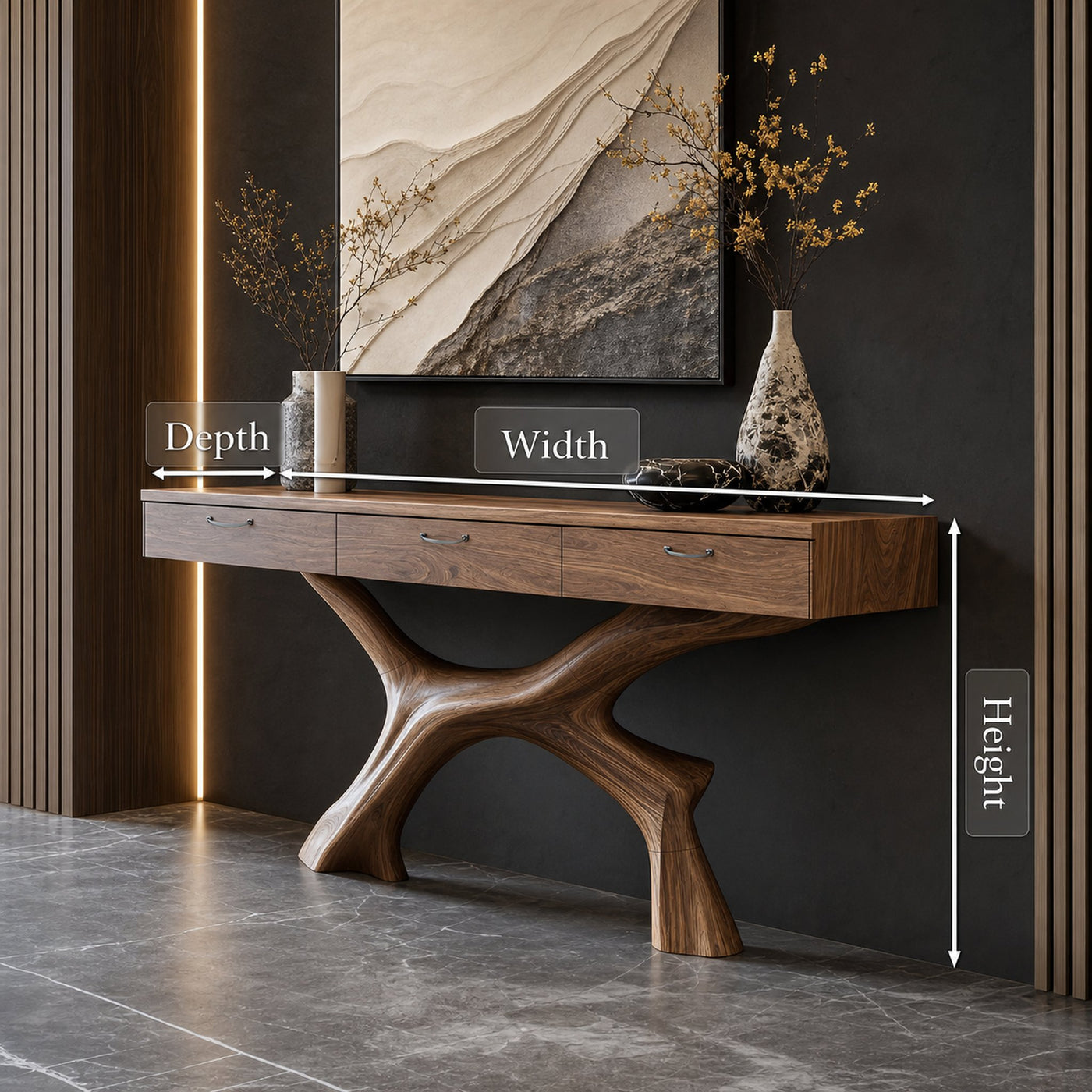 Mid Century Solid Wood Dressing Table For Modern Bedroom - product view 8