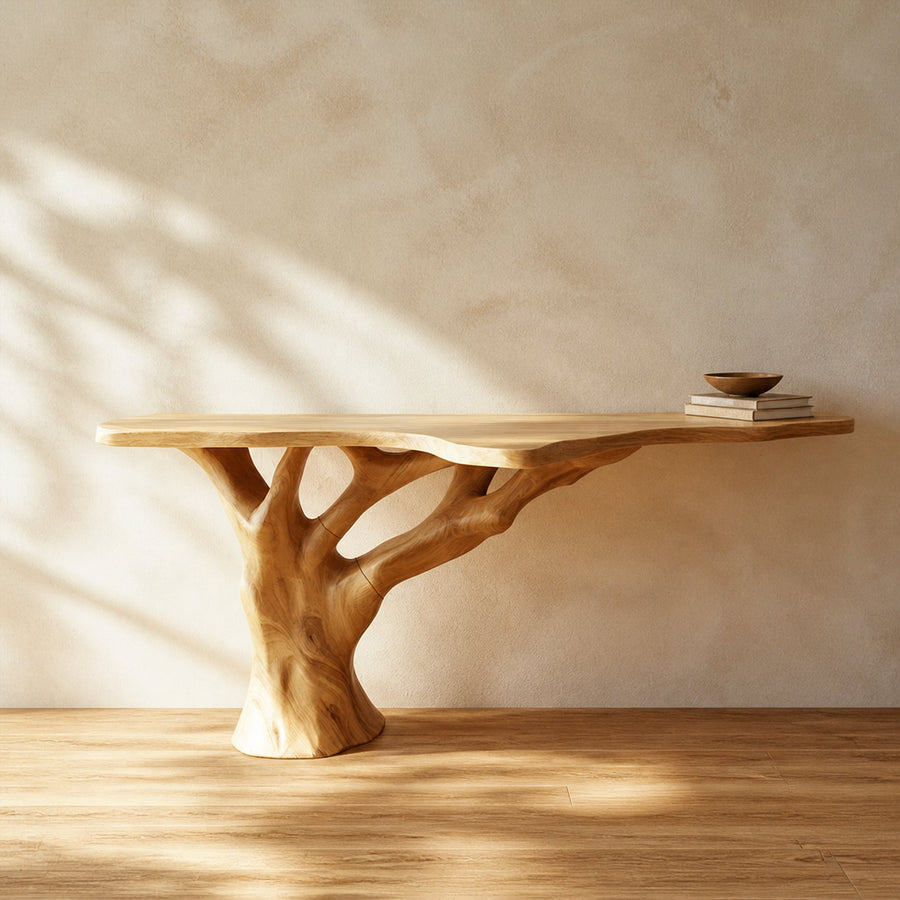 Mid Century Tree Console Table Home Entryway Decor