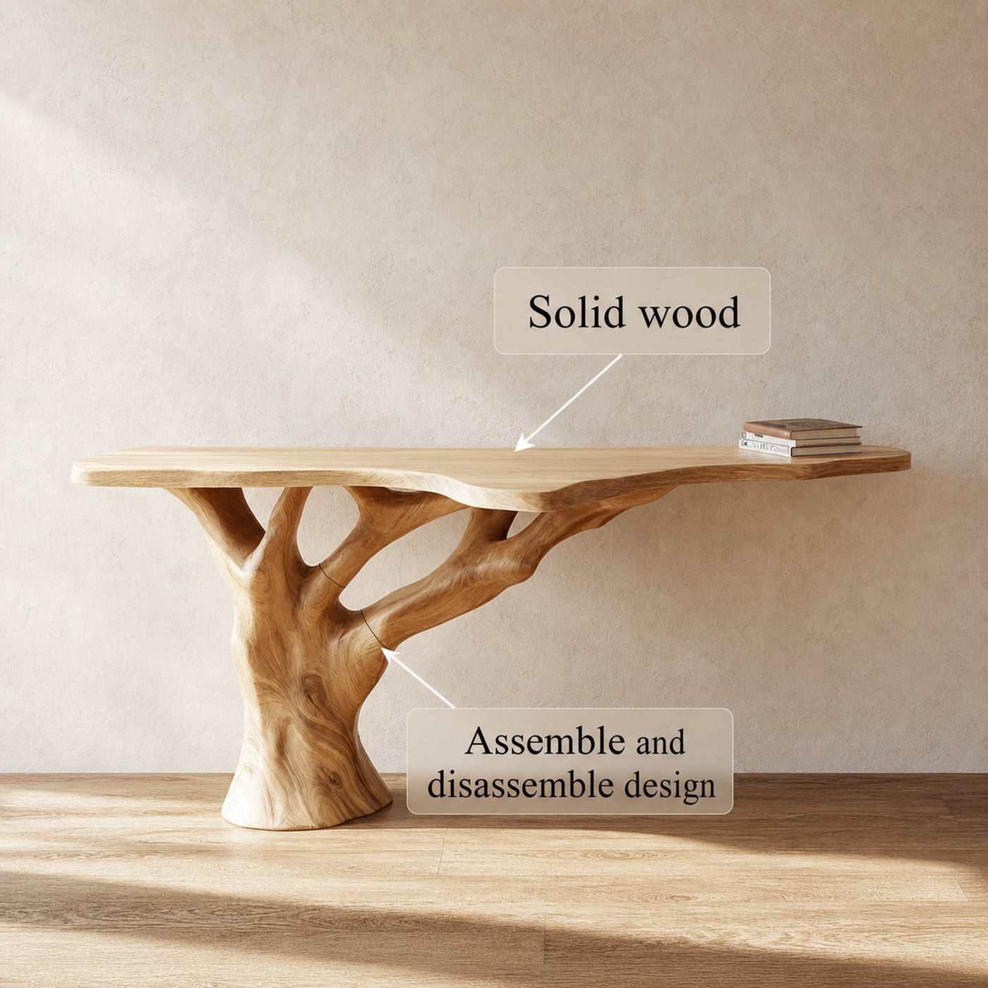 Mid Century Tree Console Table Home Entryway Decor - product view 3