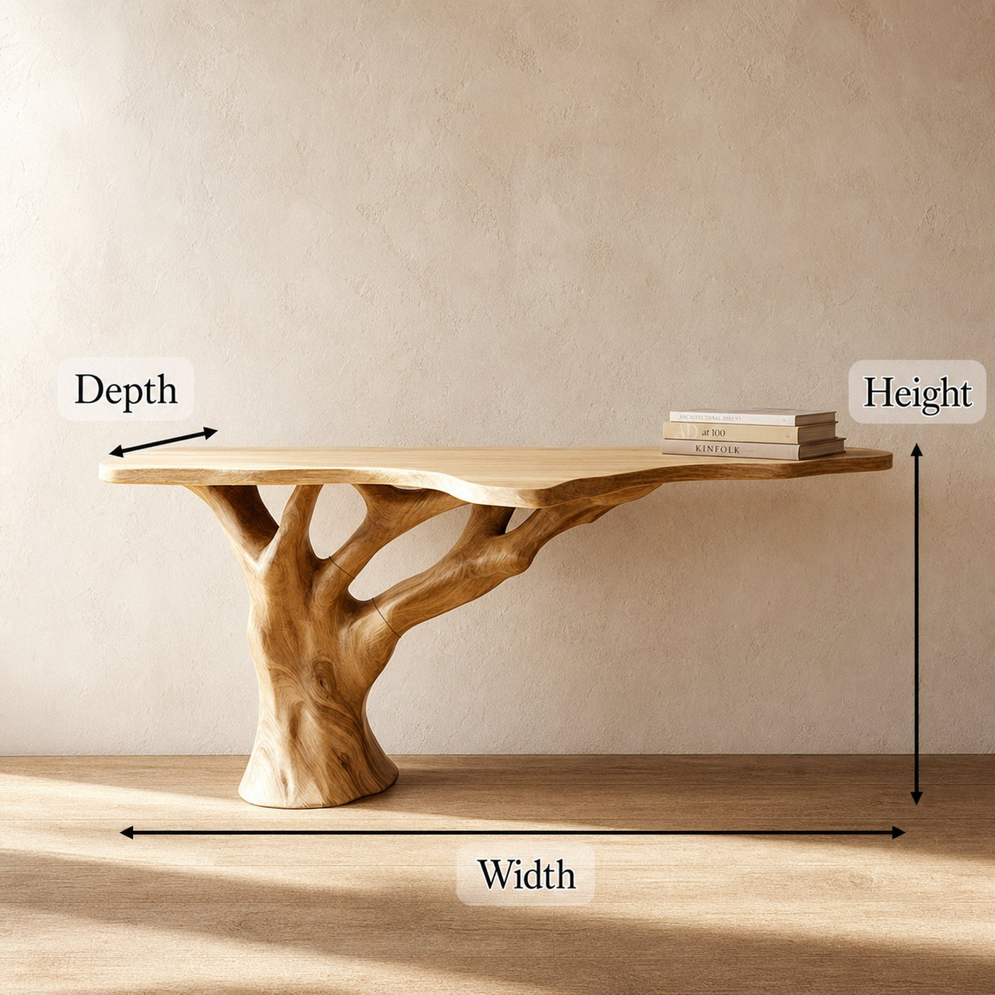 Mid Century Tree Console Table Home Entryway Decor - product view 4