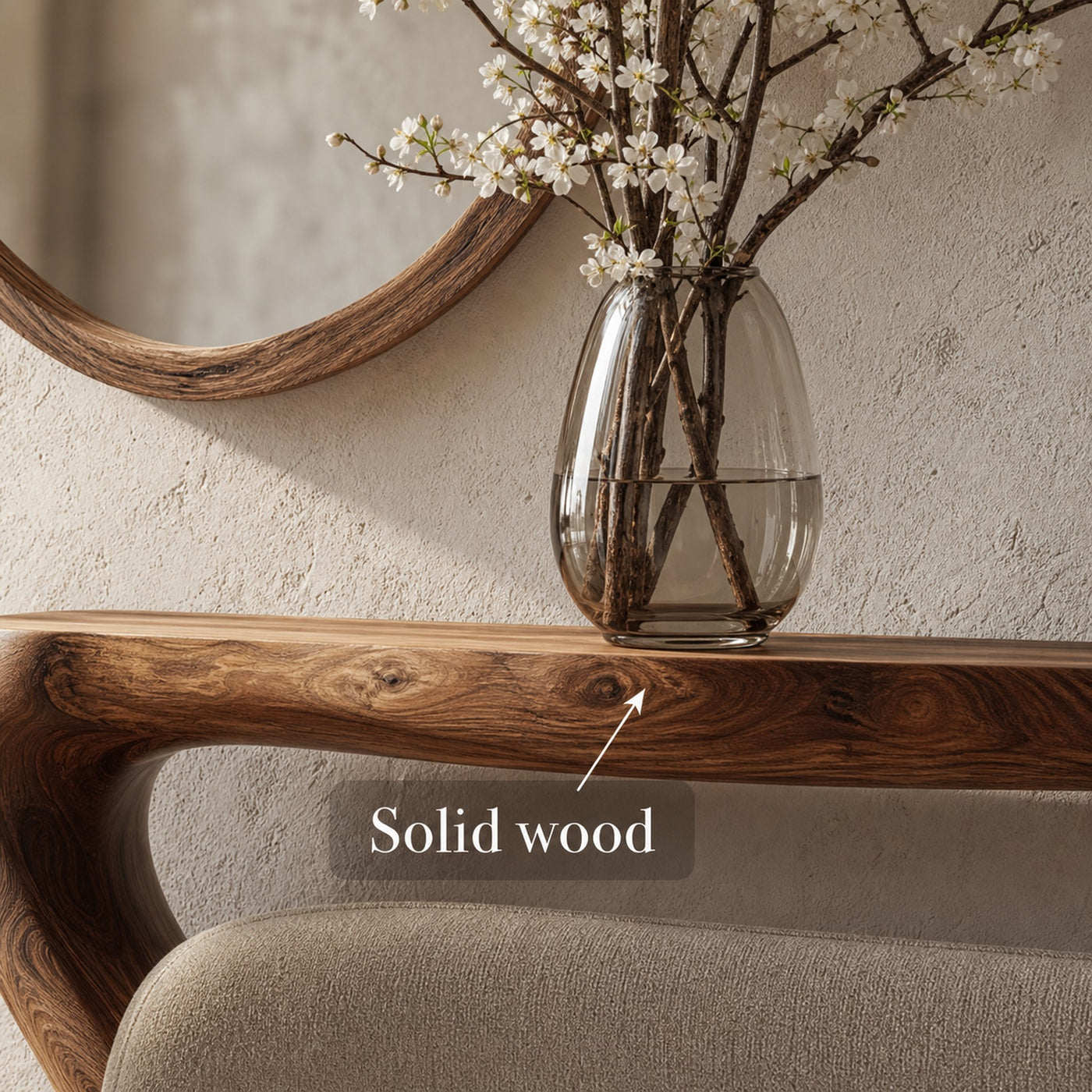 Mid Century Unique Console Table Hallway Or Living Room - product view 3