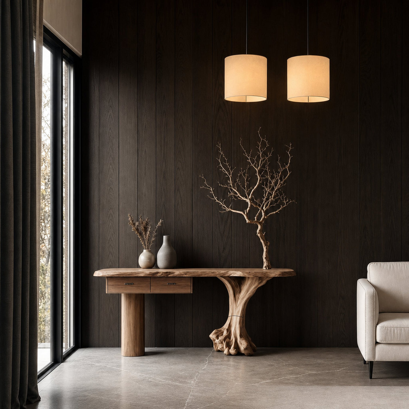 Mid Century Wooden Console Table For Bedroom Decor Minimalist - product view 2
