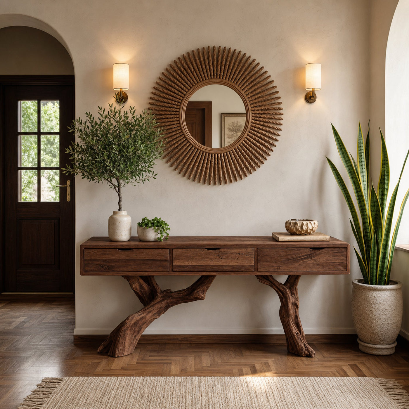 Mid Century Wooden Console Table For Entryway Design With Storage - product view 7