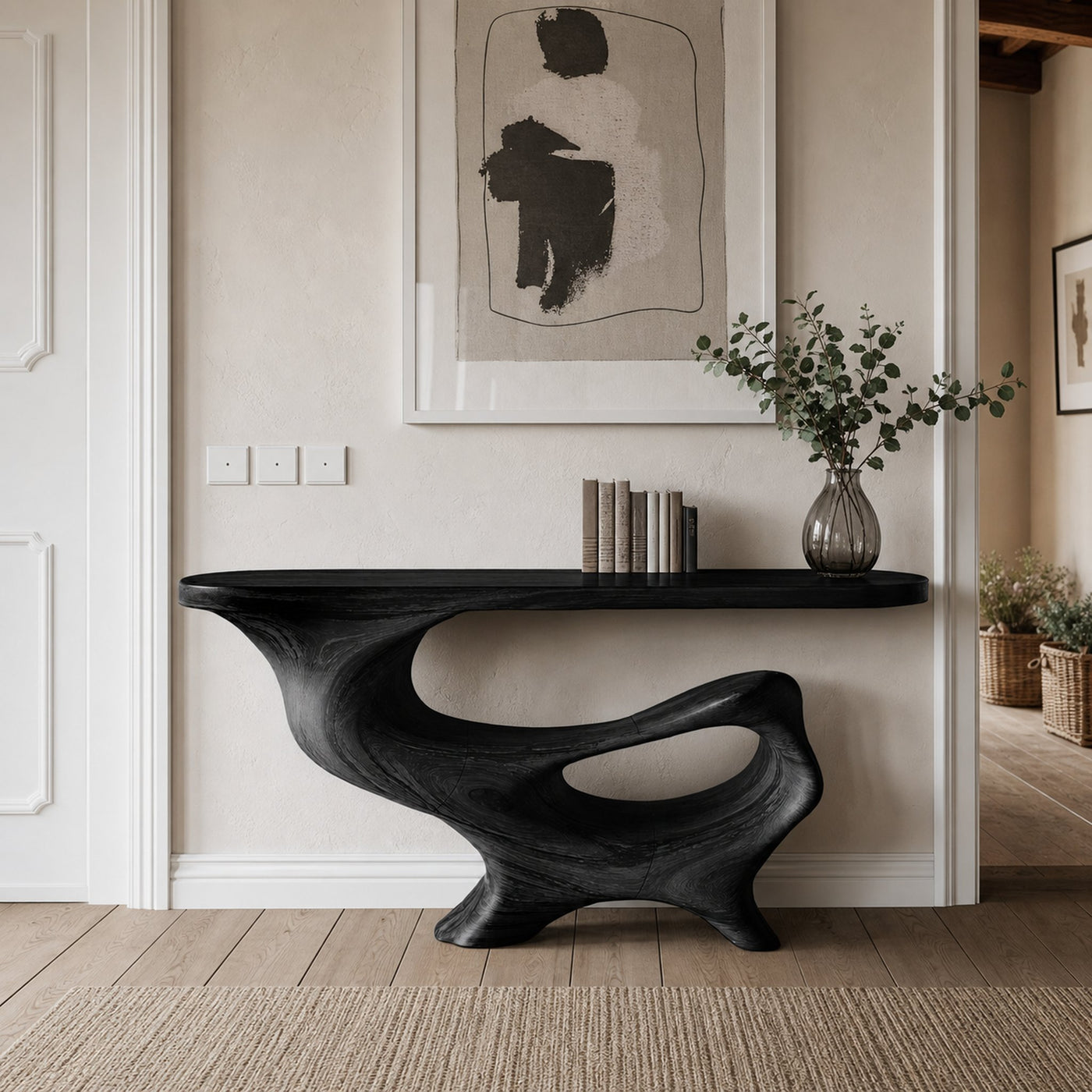 Mid Century Wooden Console Table For Living Room - product view 4