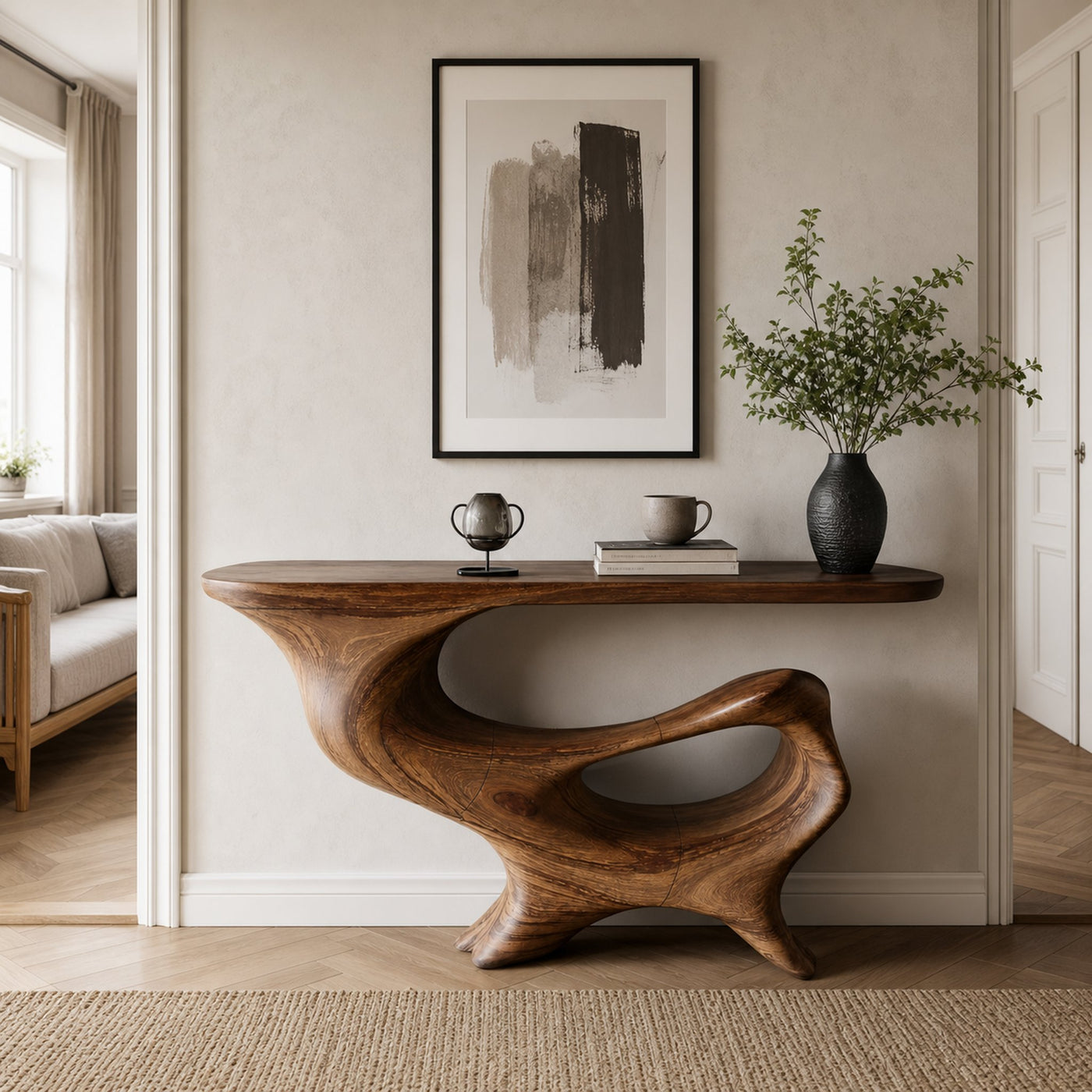 Mid Century Wooden Console Table For Living Room - product view 6