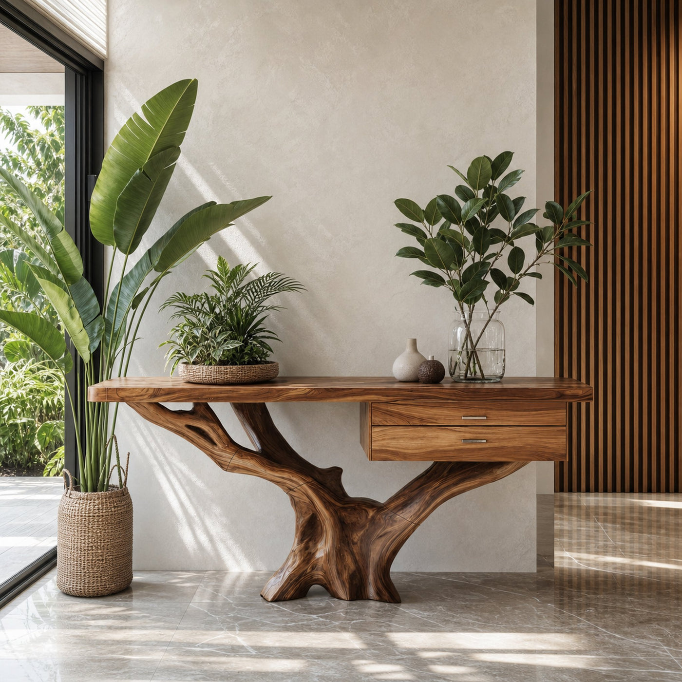 Mid Century Wooden Console Table For Living Room Modern Decor - product view 2