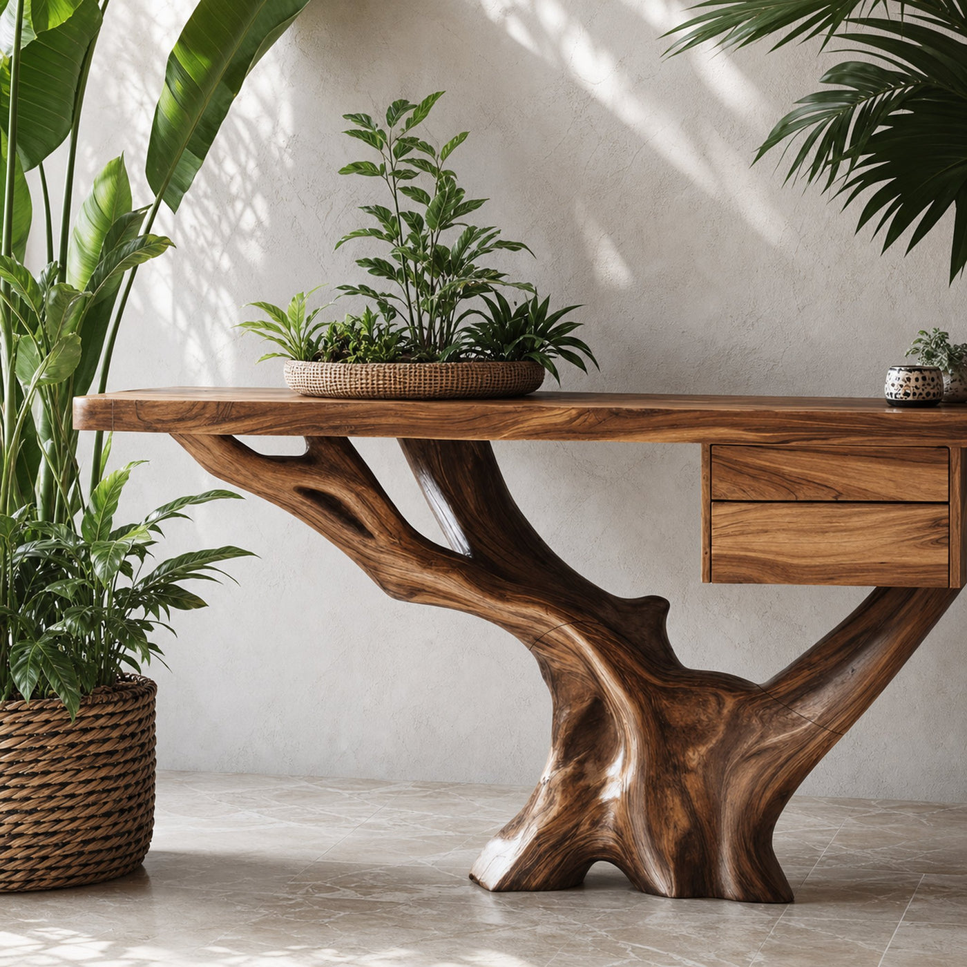 Mid Century Wooden Console Table For Living Room Modern Decor - product view 3
