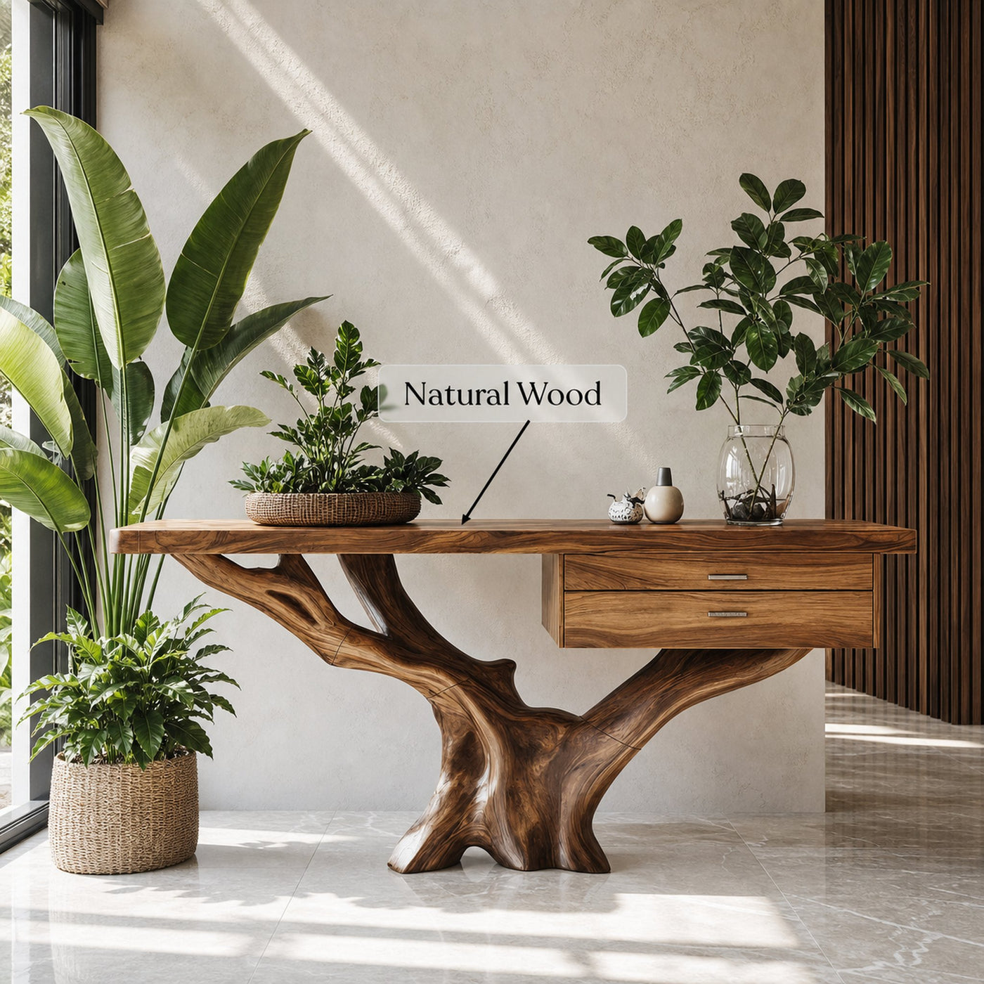 Mid Century Wooden Console Table For Living Room Modern Decor - product view 5