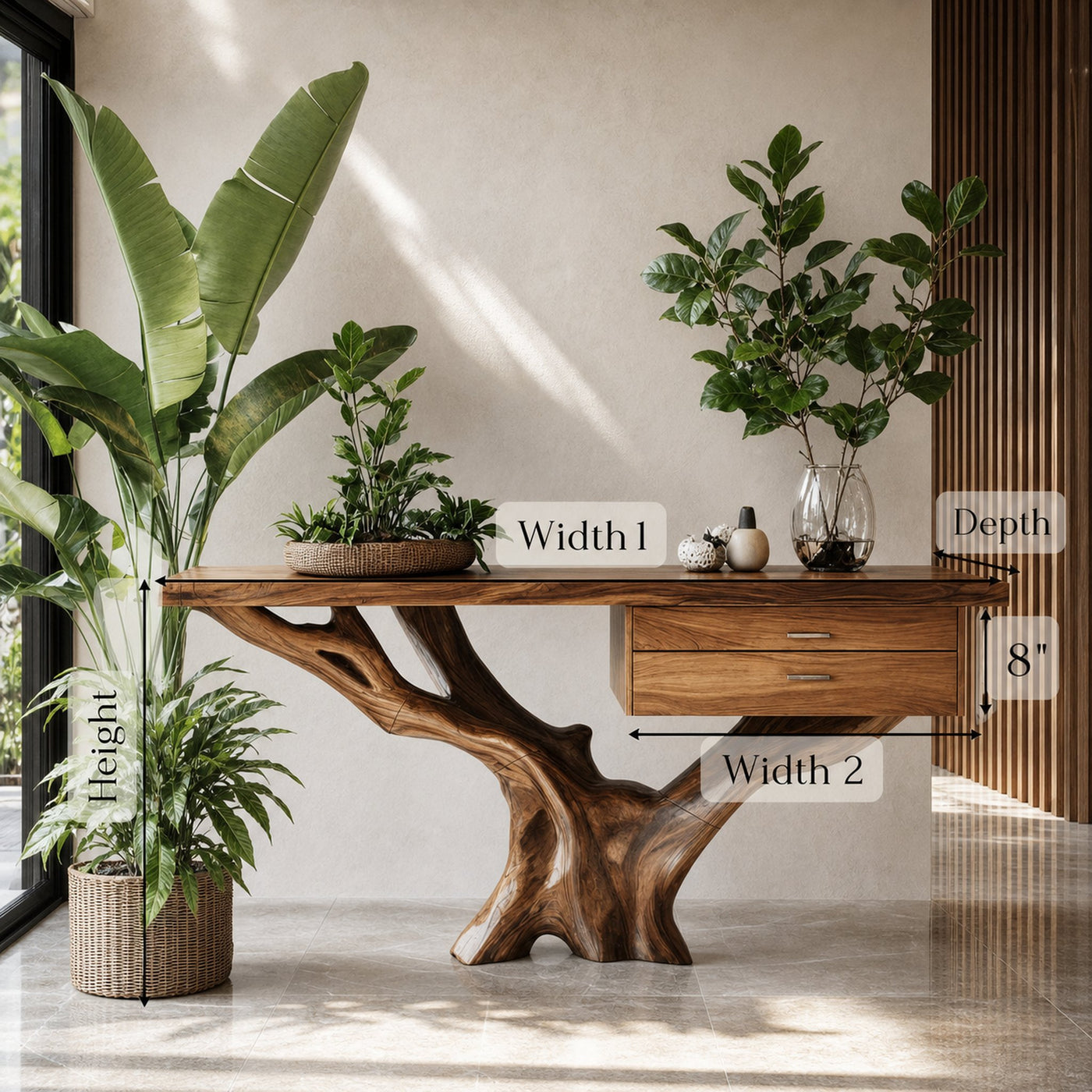 Mid Century Wooden Console Table For Living Room Modern Decor - product view 6