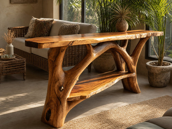 Bough Edgewater Live Edge Console Table with Branch Legs