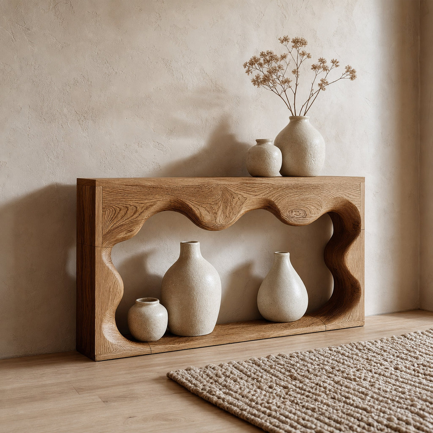 Midcentury Art Console Table Entryway Room