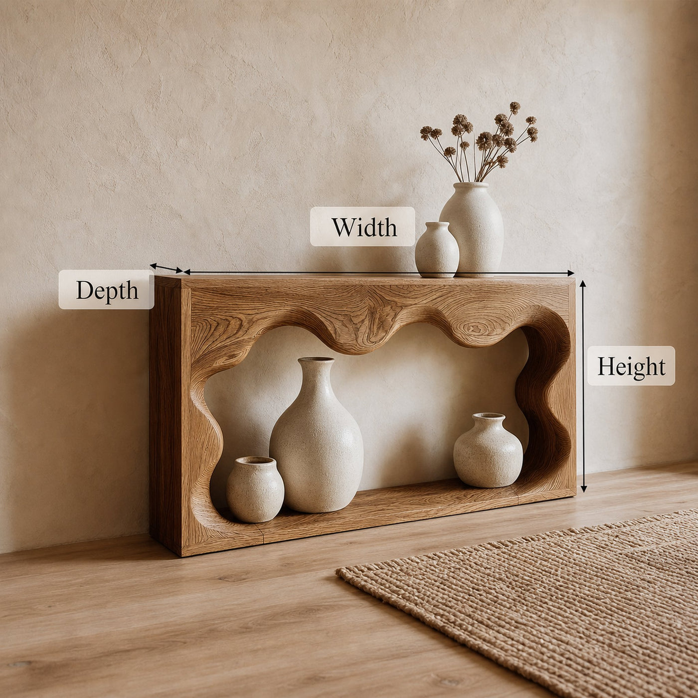 Midcentury Art Console Table Entryway Room - product view 4