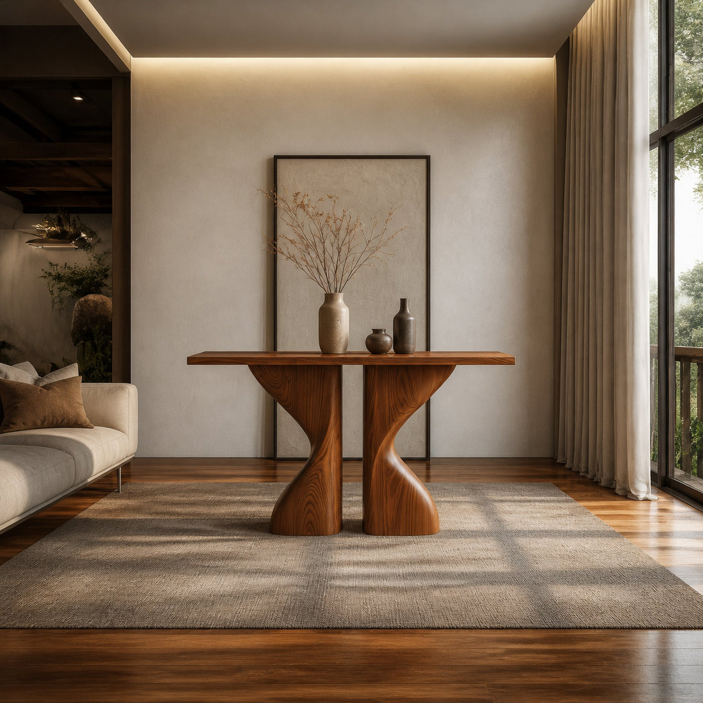 Midcentury Console Table Living Room - product view 2