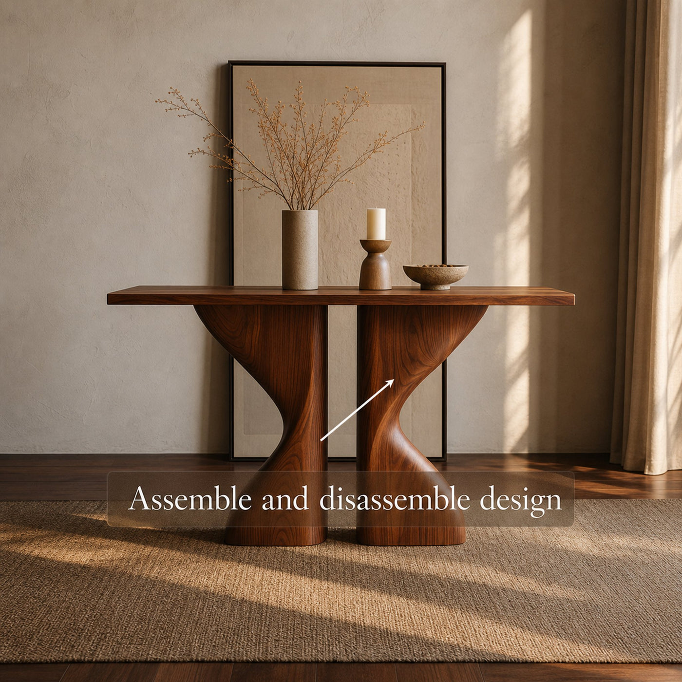 Midcentury Console Table Living Room - product view 3