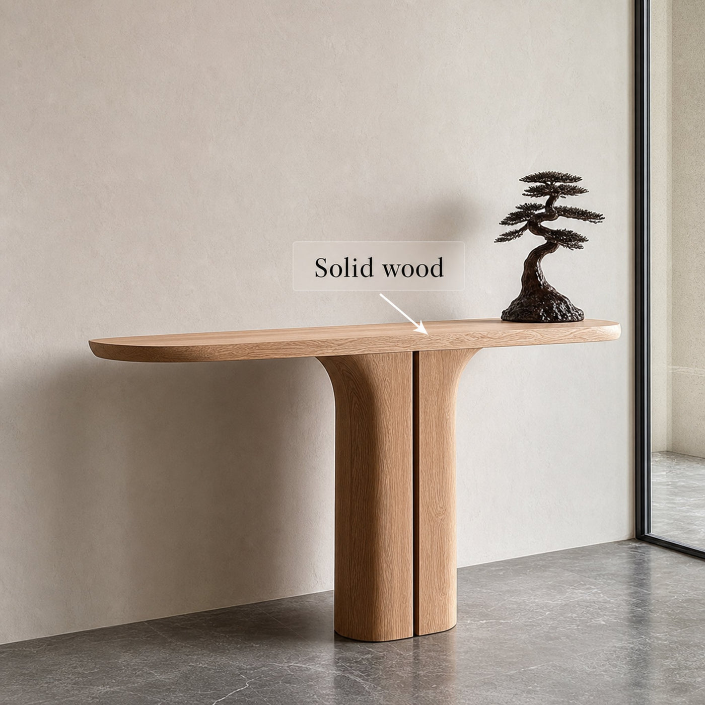 Midcentury Sculptural Console Table Living - product view 3