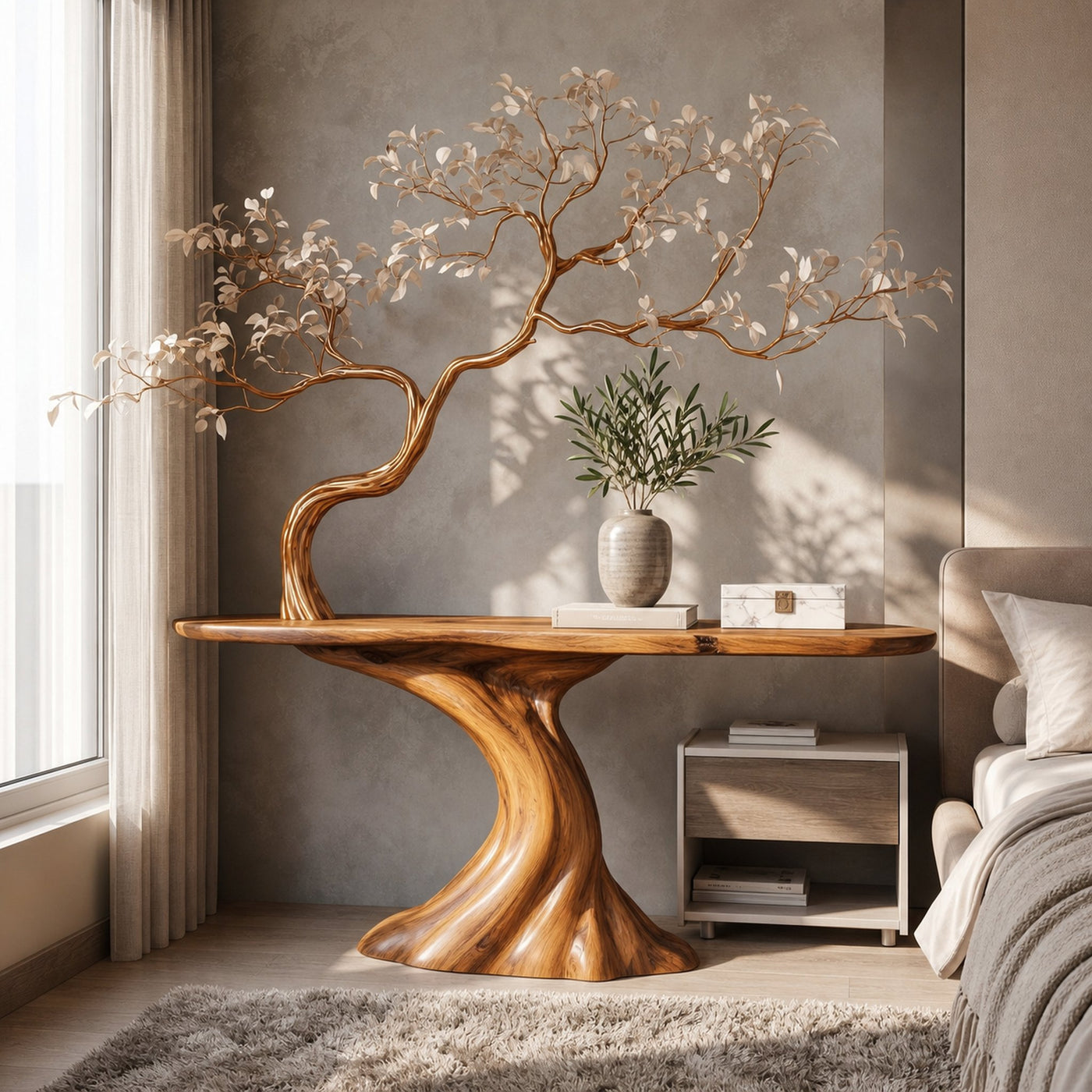 Midcentury Tree Console Table Entryway - product view 6