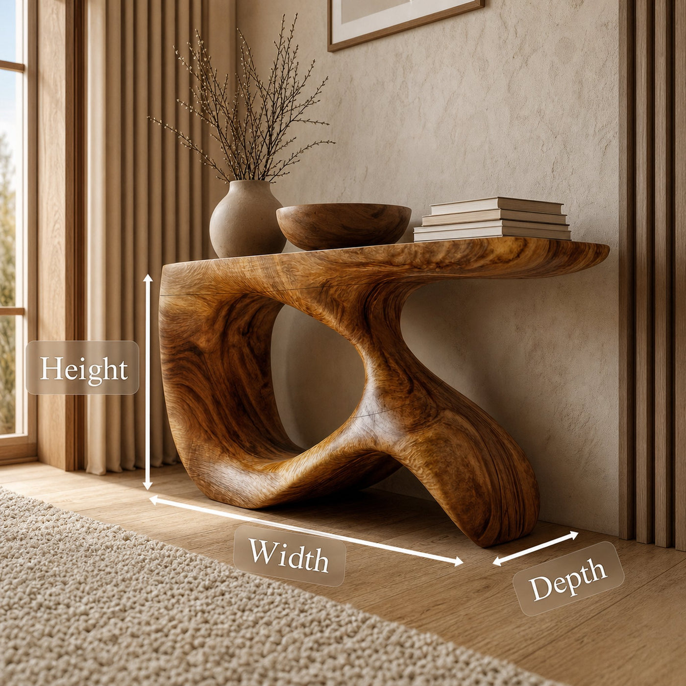 Minimal Modern Console Table For Entryway And Foyer - product view 8
