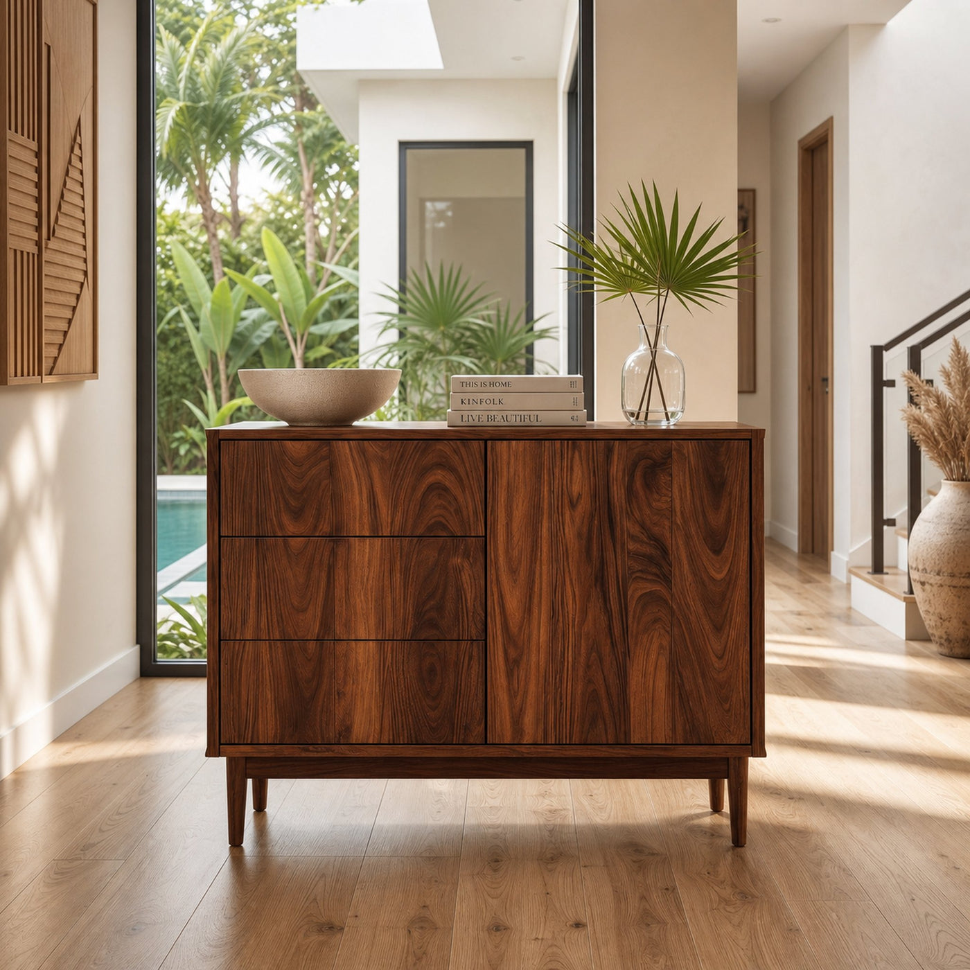 Minimalist Console Table With Multiple Compartments For Living Room - product view 2