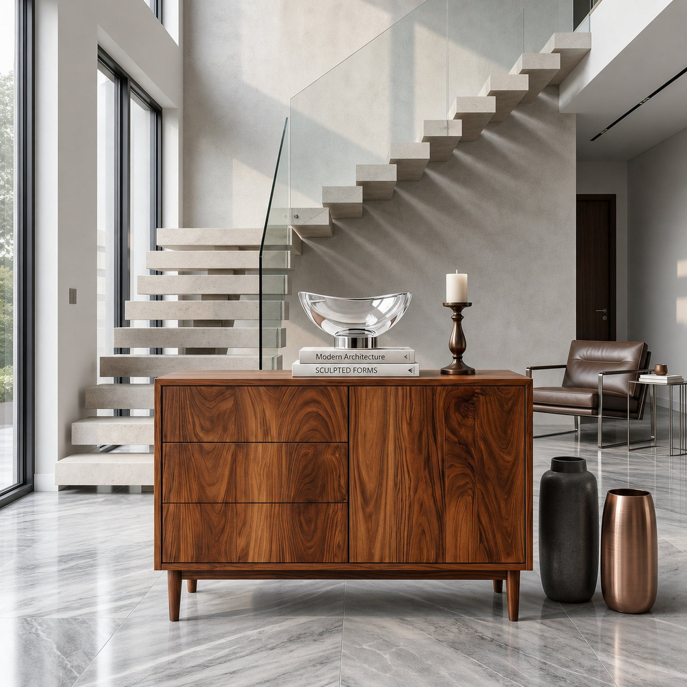 Minimalist Console Table With Multiple Compartments For Living Room - product view 6