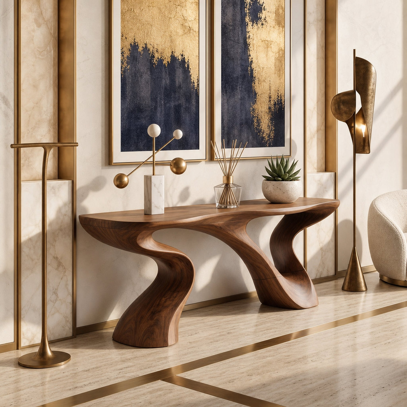 Minimalist Floating Console Table For Apartment Interior Design - product view 6
