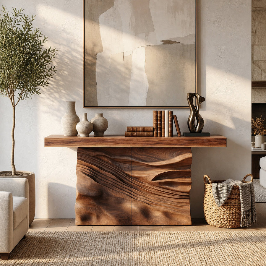 Minimalist Live Form Console Table For Apartment Interior Design