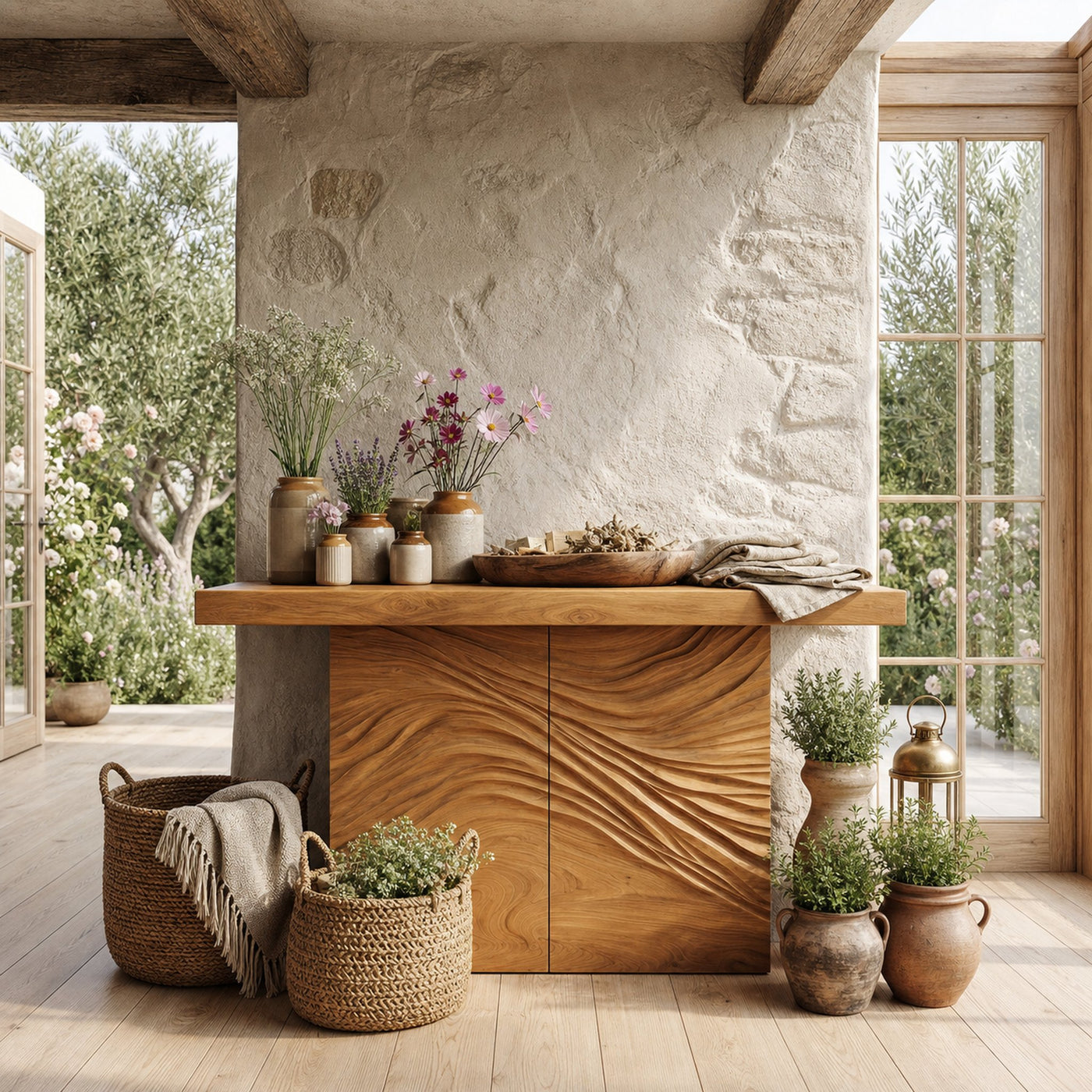 Minimalist Organic Edge Accent Table For Entryway Interior Area - product view 5