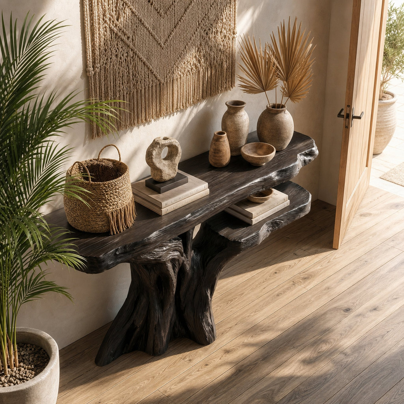Minimalist Sculptural Console Table For Entryway And Living Room - product view 3