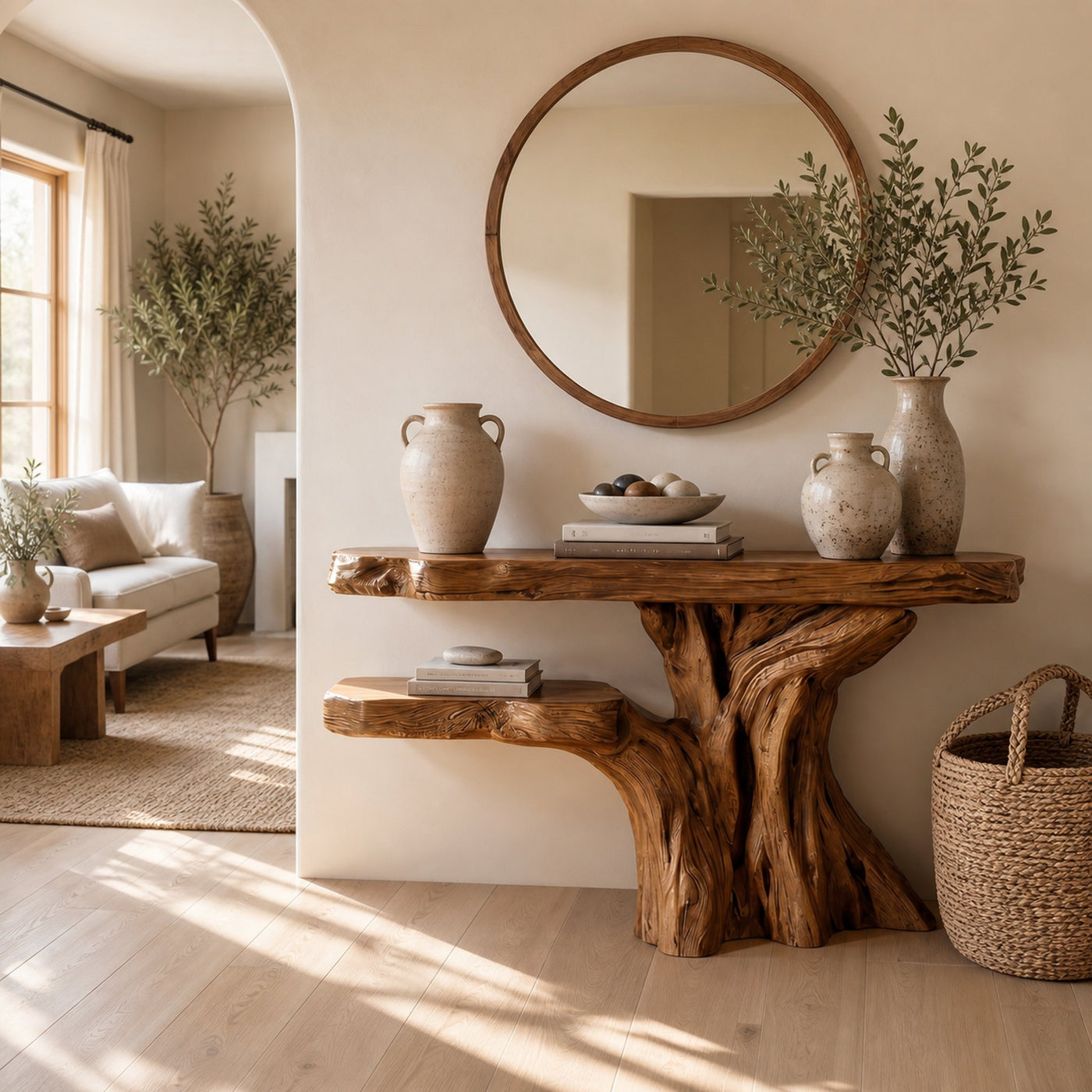 Minimalist Sculptural Console Table For Entryway And Living Room - product view 6