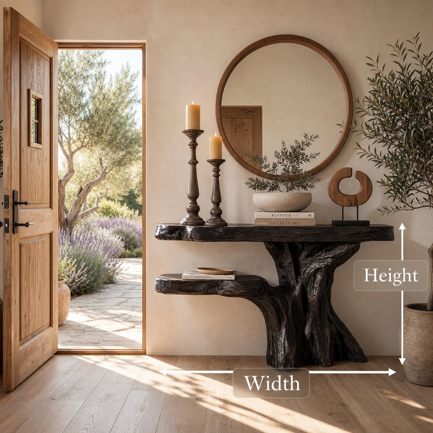 Minimalist Sculptural Console Table For Entryway And Living Room - product view 8