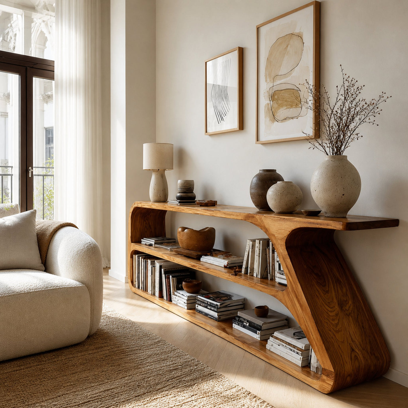 Minimalist Wooden Console Table For Living Room Display - product view 6