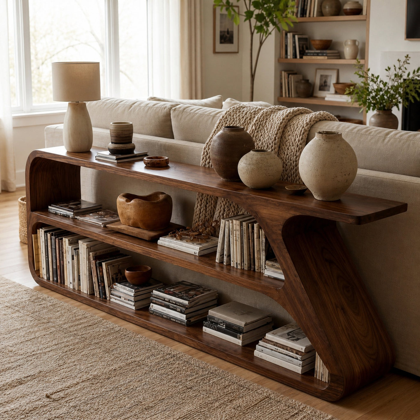 Minimalist Wooden Console Table For Living Room Display - product view 7
