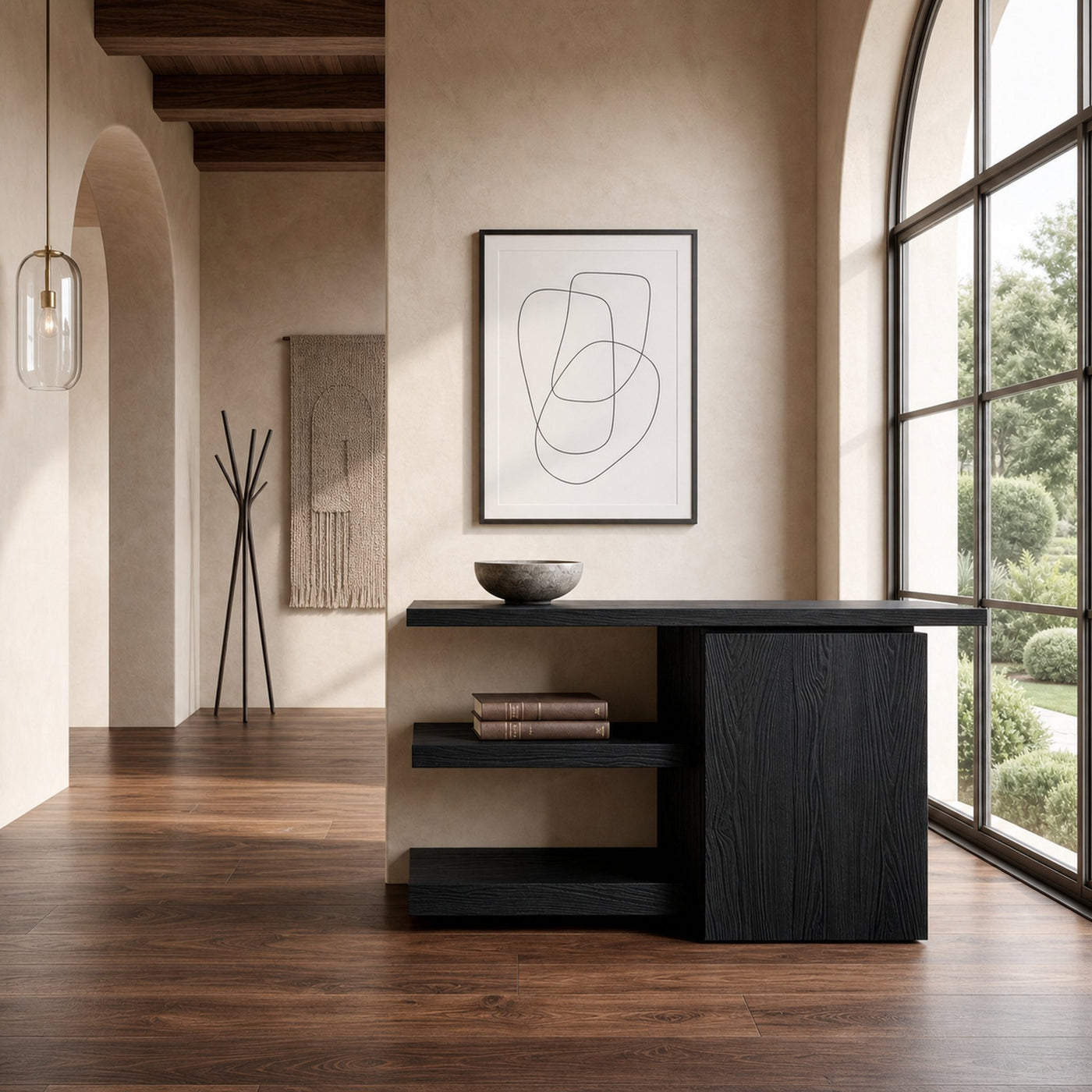 Modern Asymmetrical Console Table For Entryway - product view 4