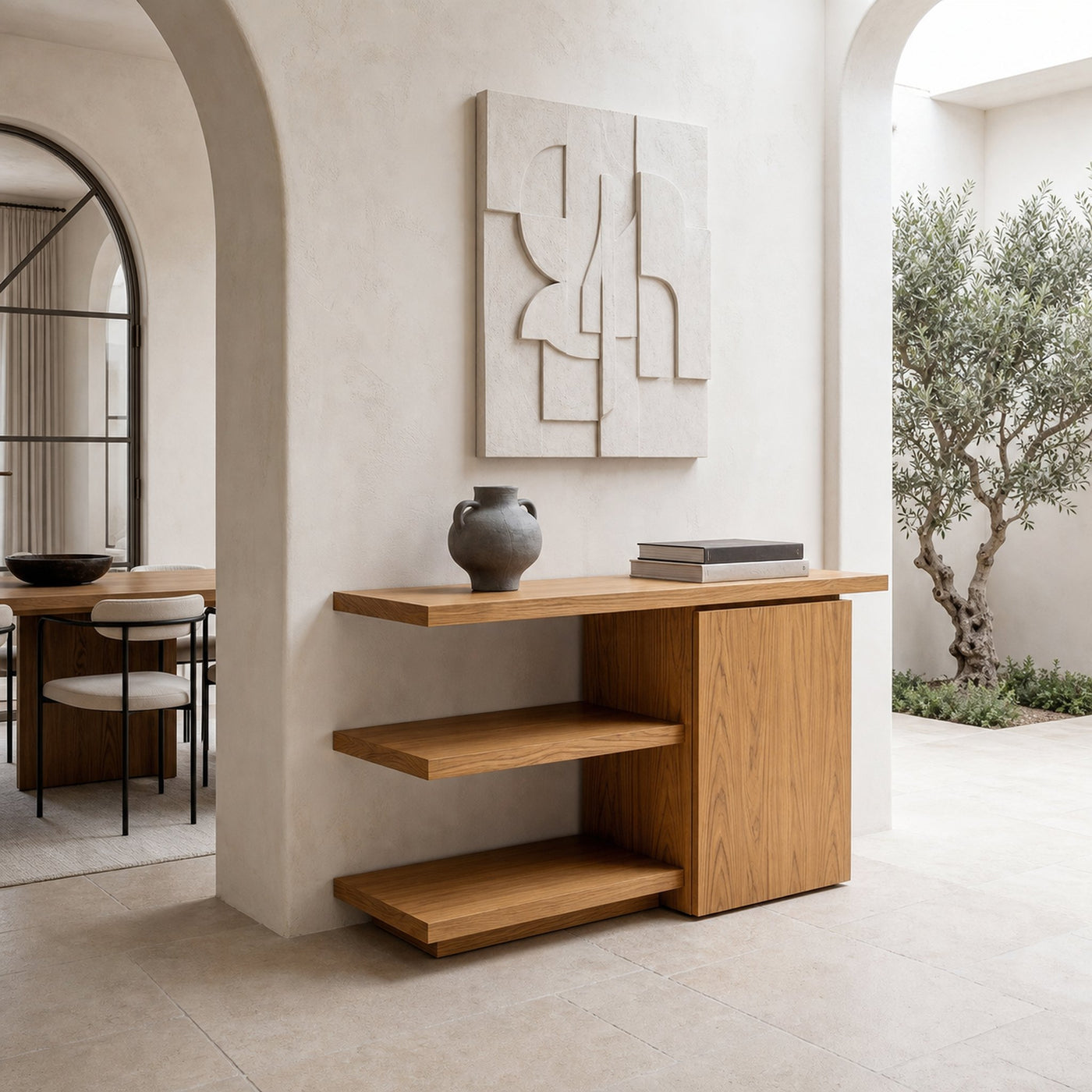 Modern Asymmetrical Console Table For Entryway - product view 5