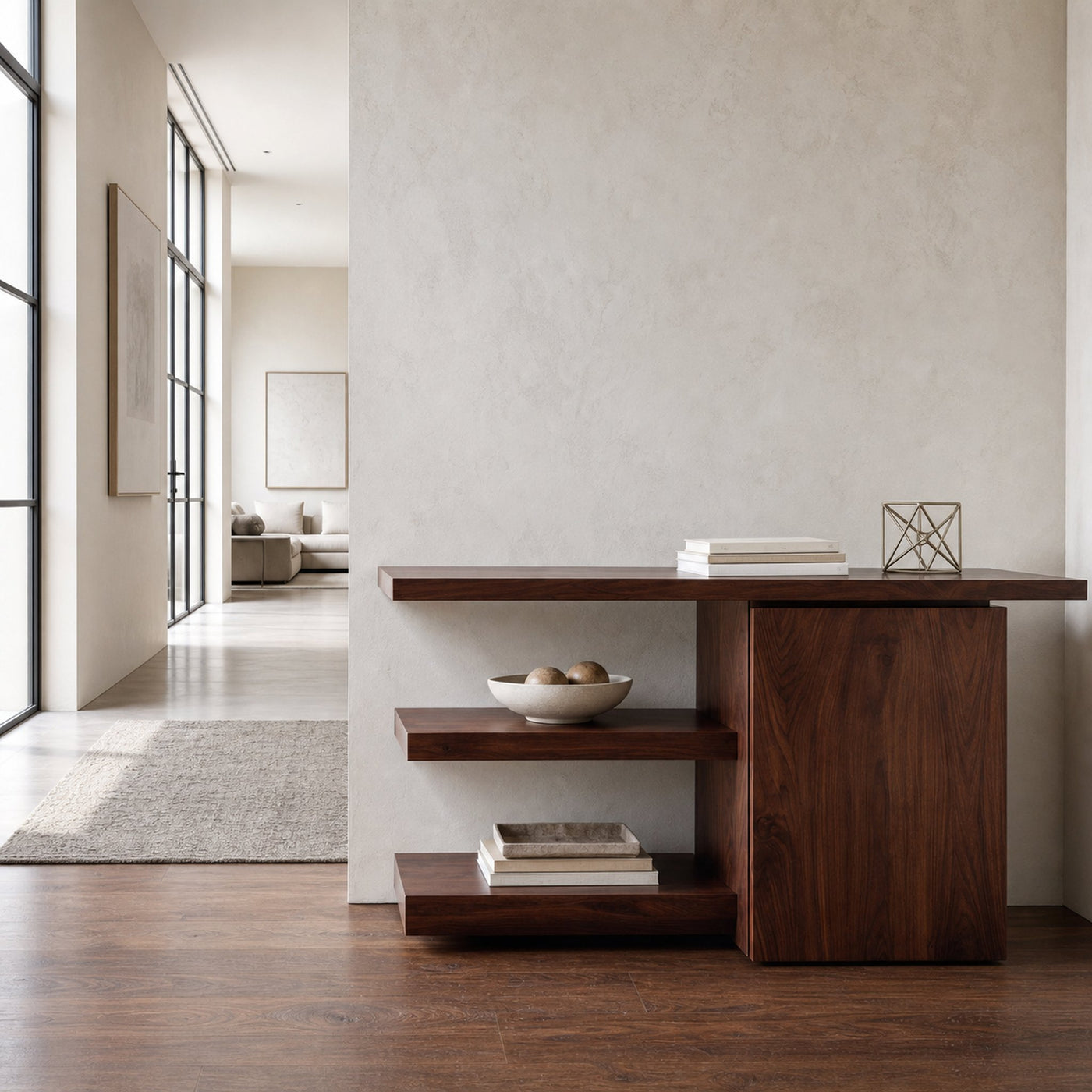 Modern Asymmetrical Console Table For Entryway - product view 7
