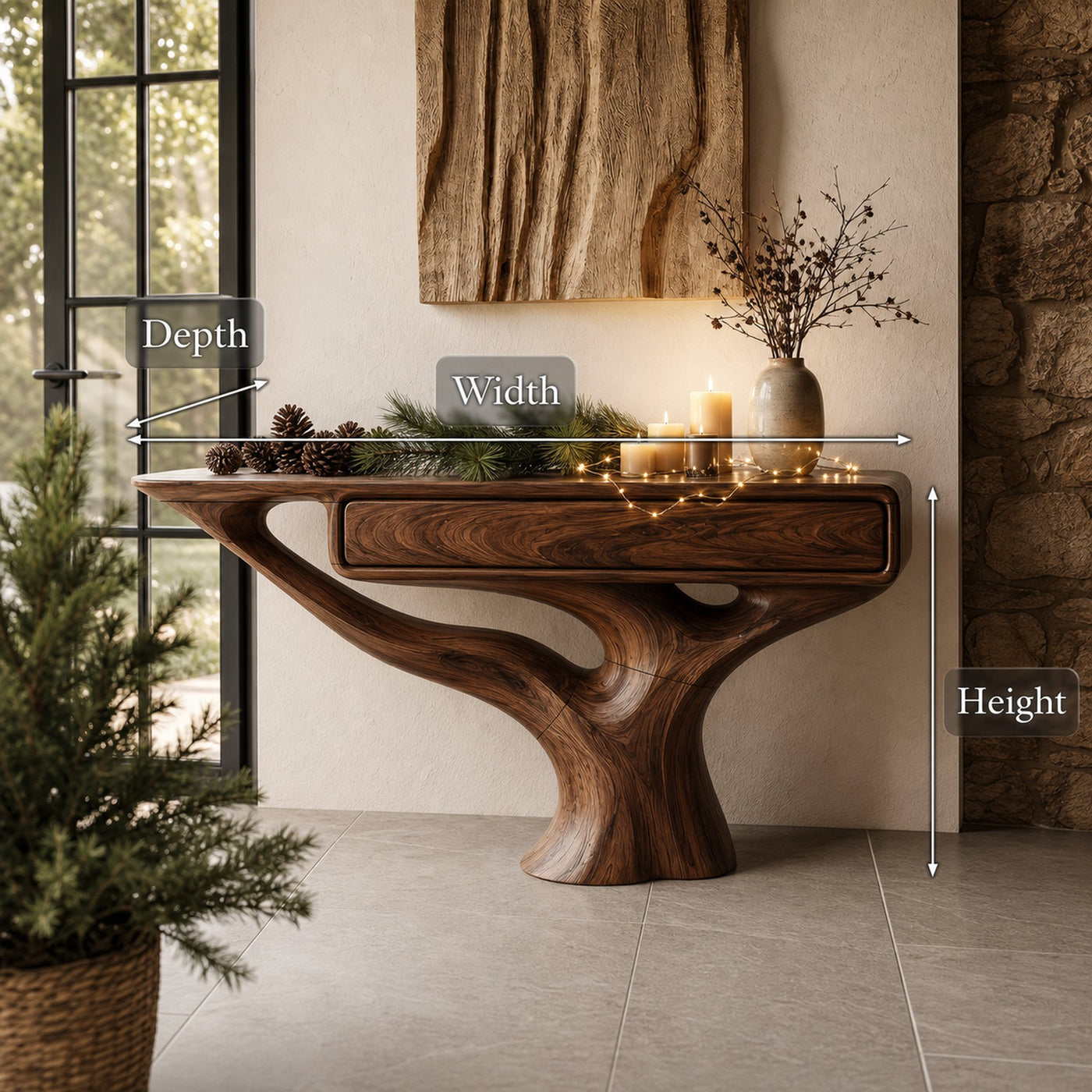 Modern Console Table With Storage Cabinet For Living Room - product view 8