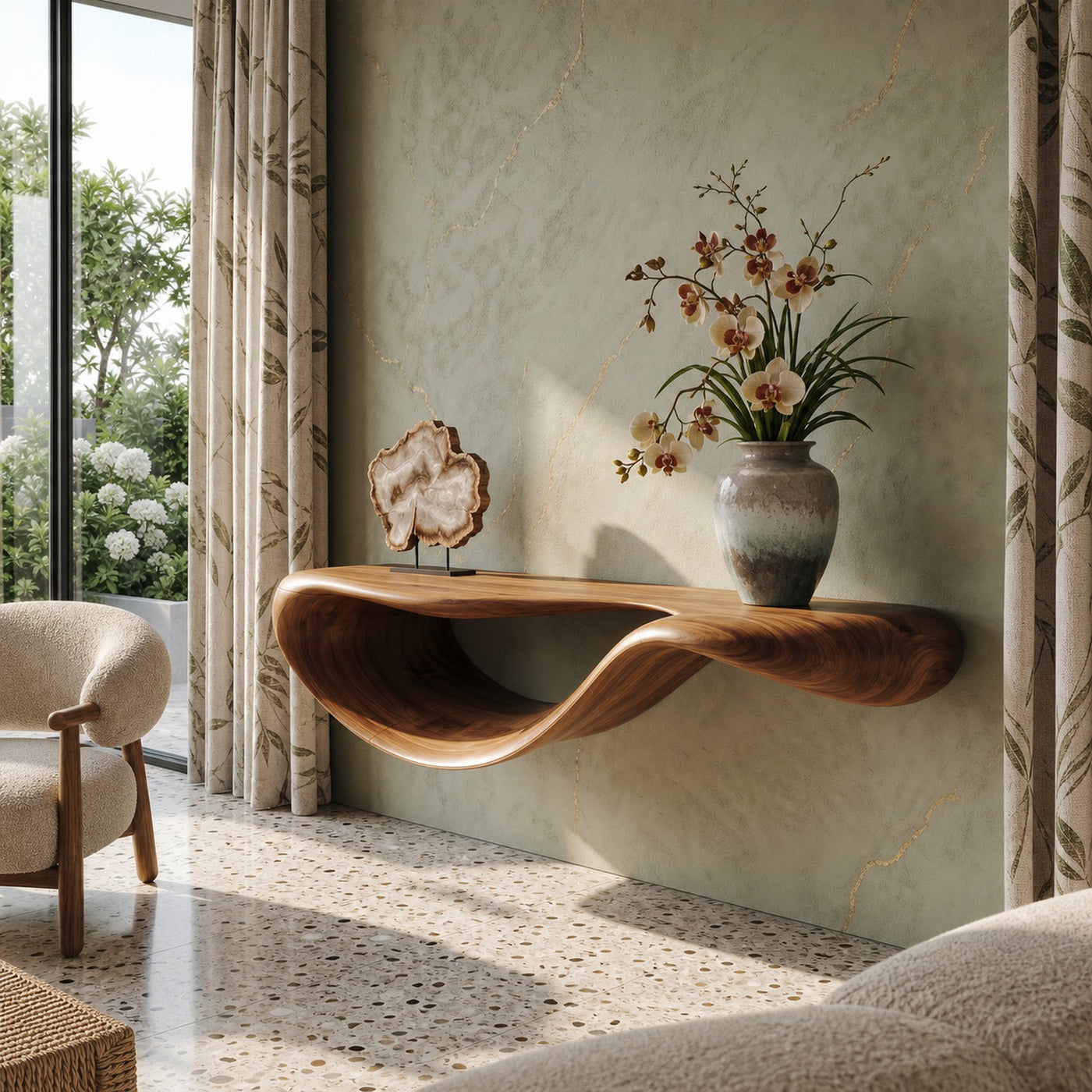 Modern Floating Console Table For Contemporary Interior Design - product view 6
