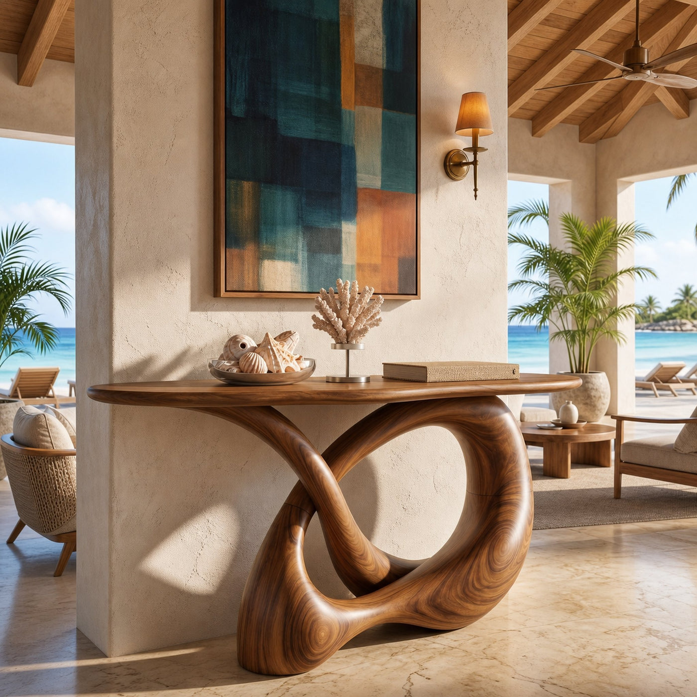 Modern Infinity Console Table Designer Interior - product view 6