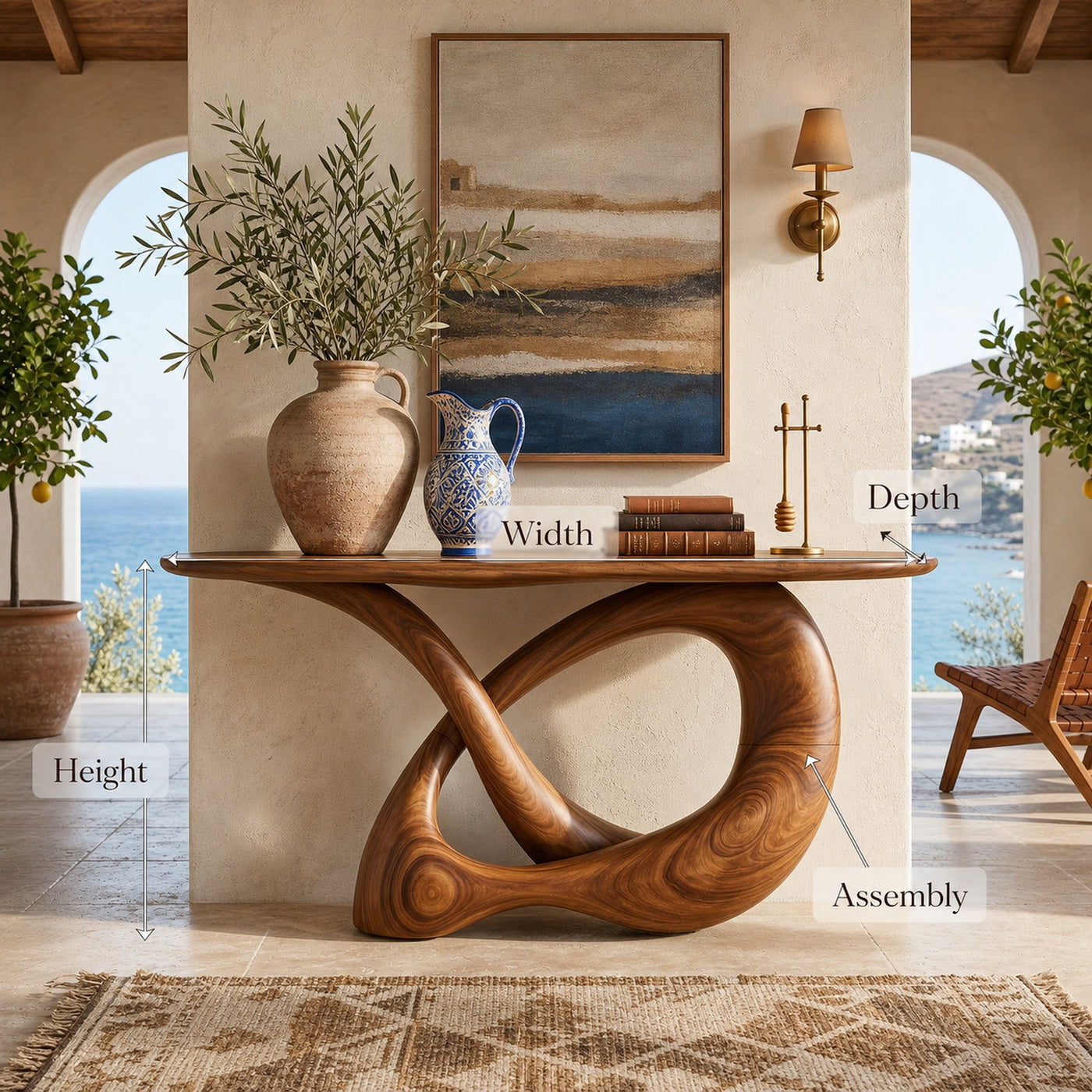 Modern Infinity Console Table Designer Interior - product view 8