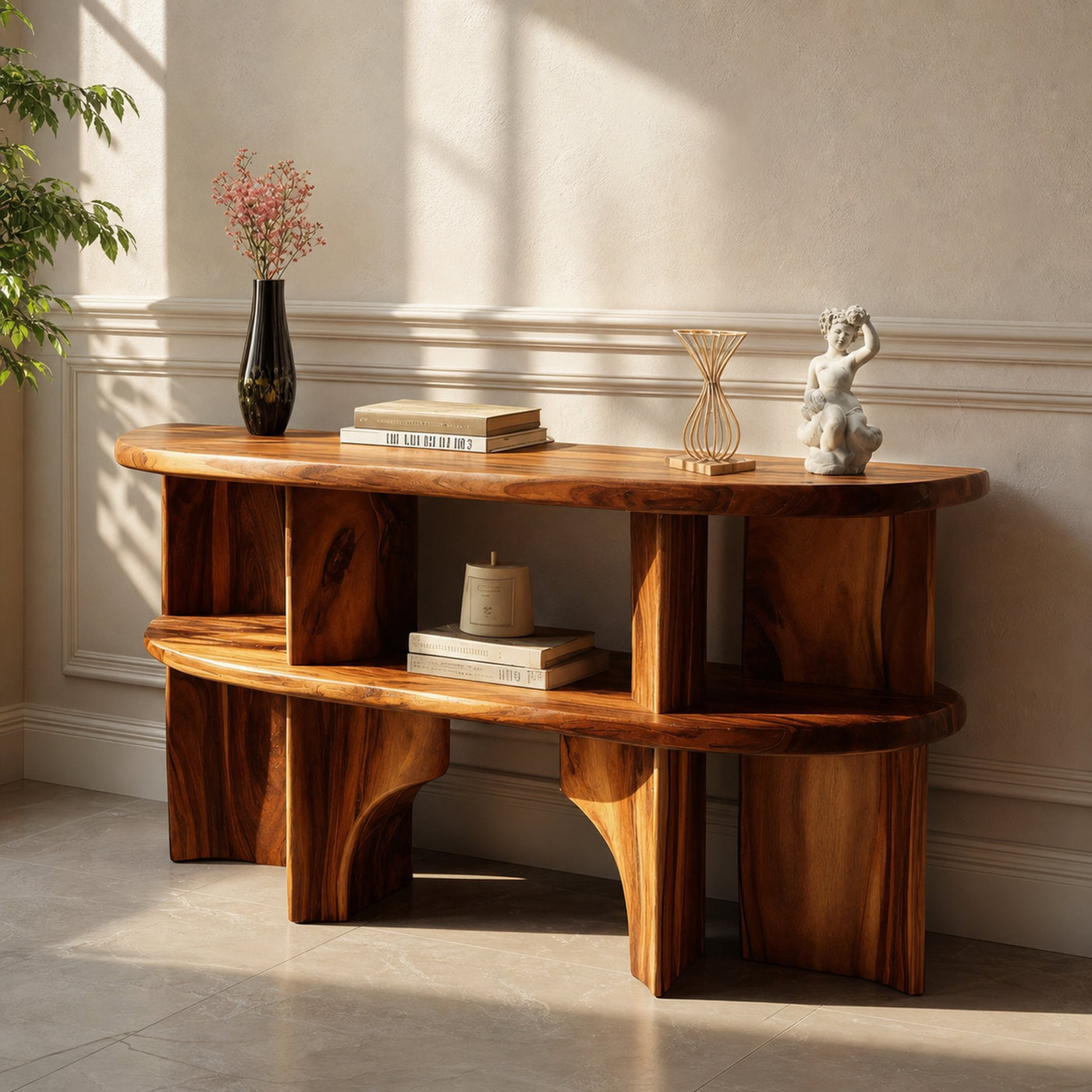 Modern Live Edge Console Table For Minimalist Living Room