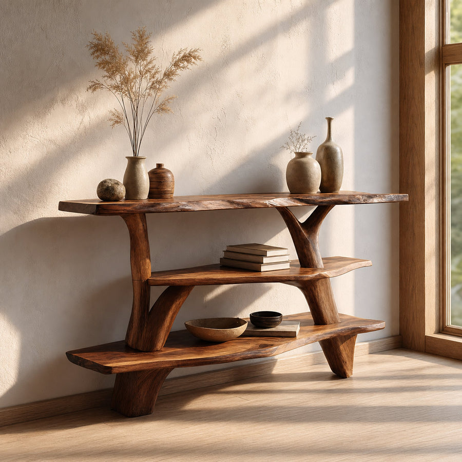 Modern Live Edge Entryway Table For Bedroom Furniture Decoration