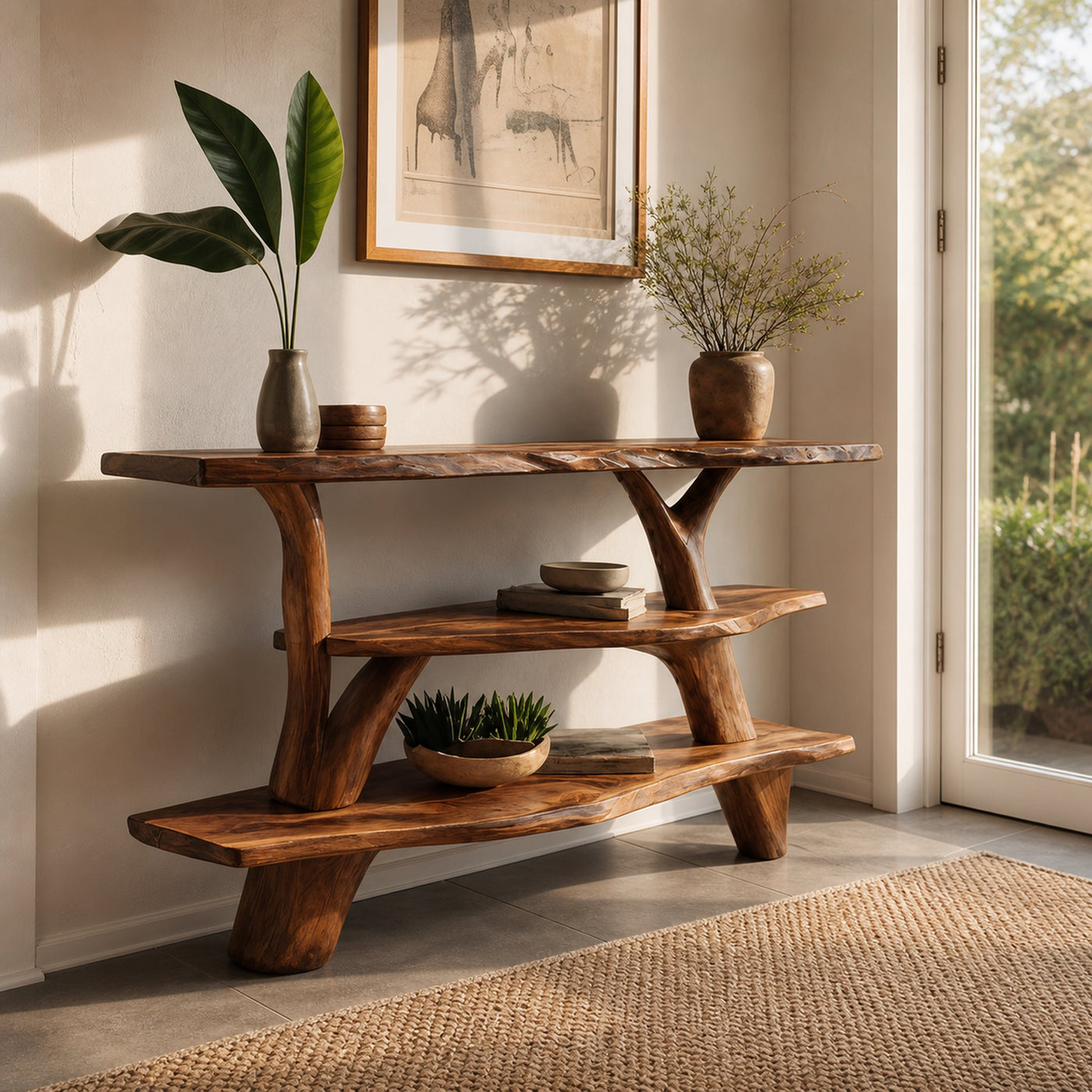 Modern Live Edge Entryway Table For Bedroom Furniture Decoration - product view 6