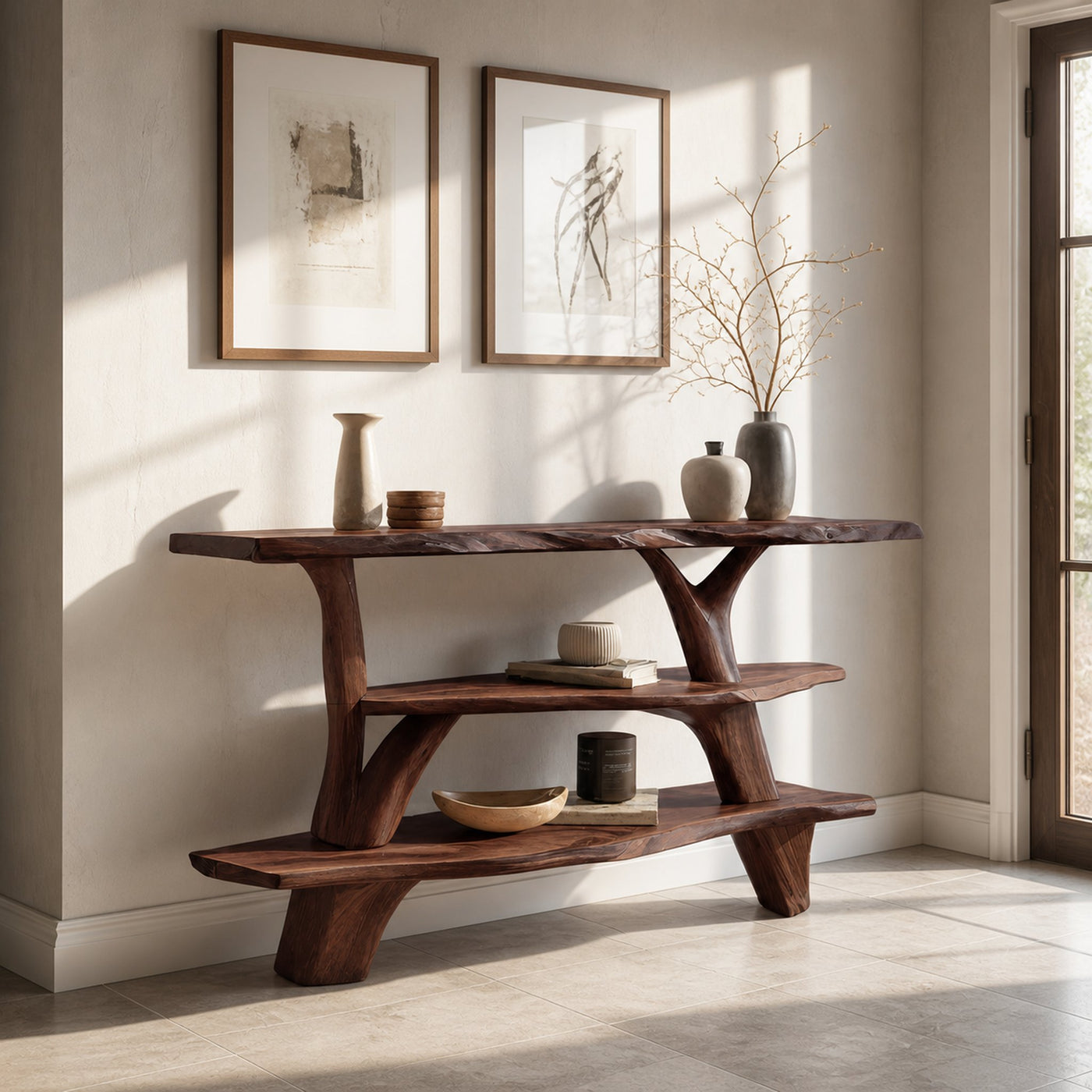 Modern Live Edge Entryway Table For Bedroom Furniture Decoration - product view 7