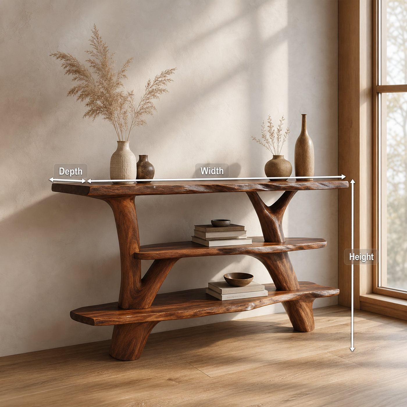 Modern Live Edge Entryway Table For Bedroom Furniture Decoration - product view 8