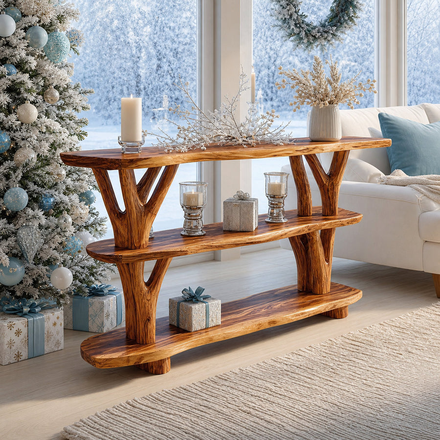 Modern Live Edge Entryway Table For Furniture Decor Holiday Gift Decoration